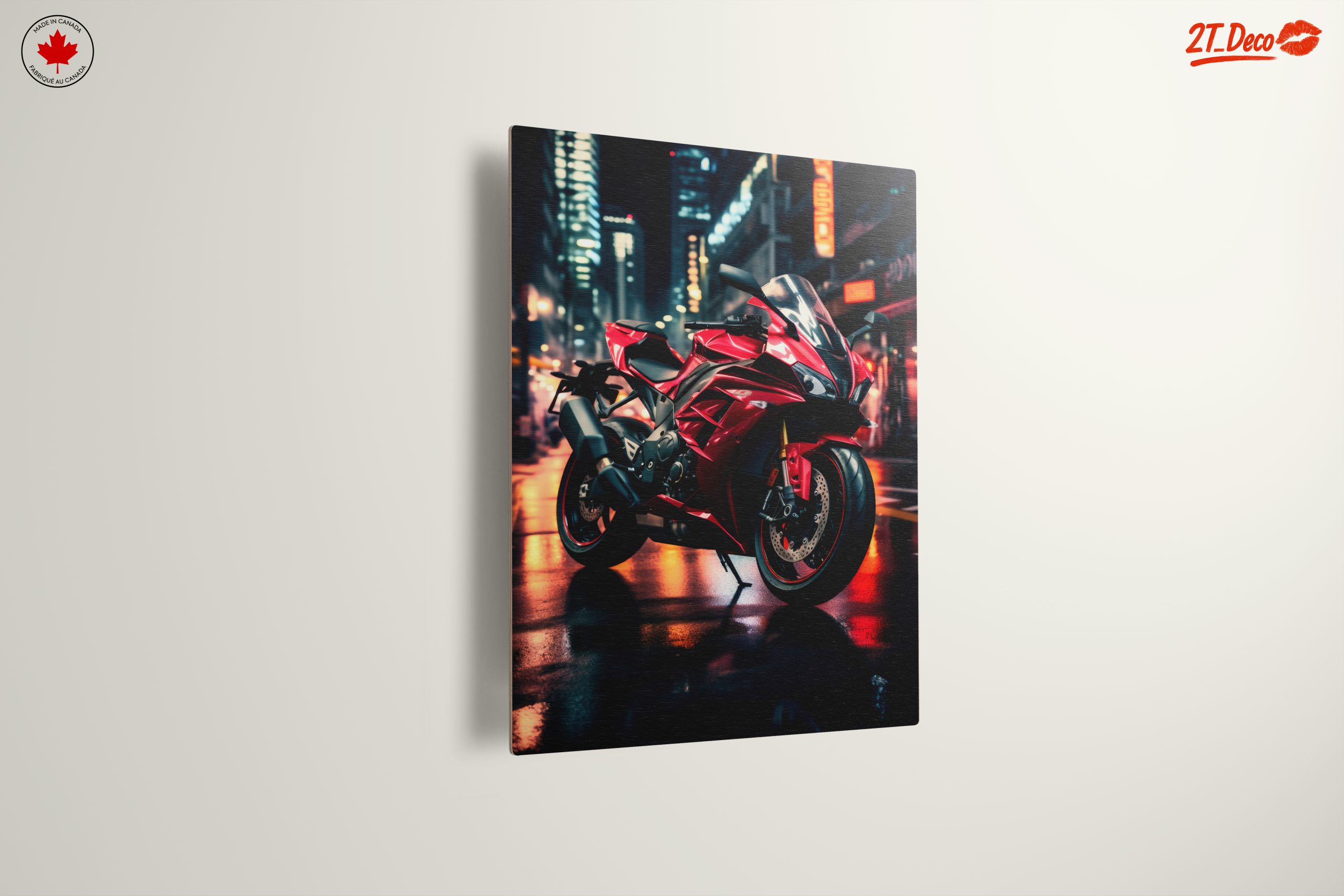 Red Sport Motorcycle in Urban Setting - Image 13