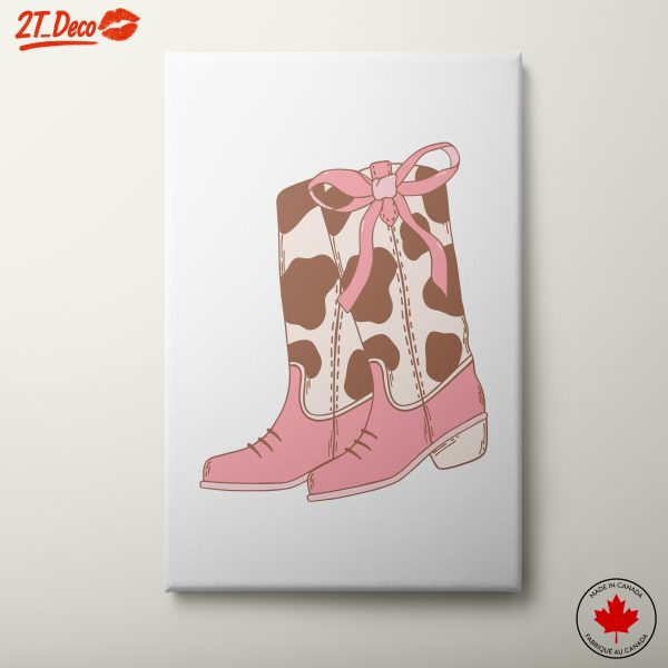 Whimsical Cowgirl Boots Illustration