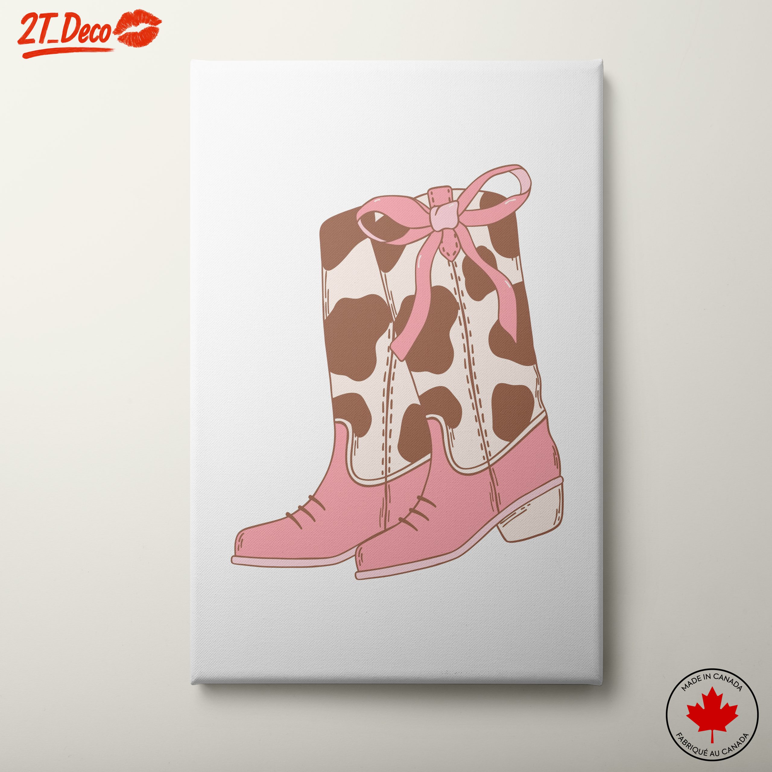 Whimsical Cowgirl Boots Illustration