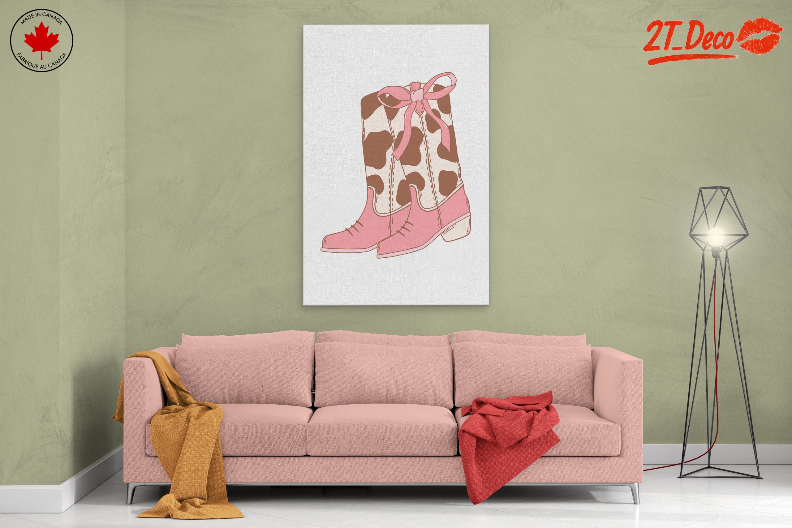 Whimsical Cowgirl Boots Illustration - Image 2