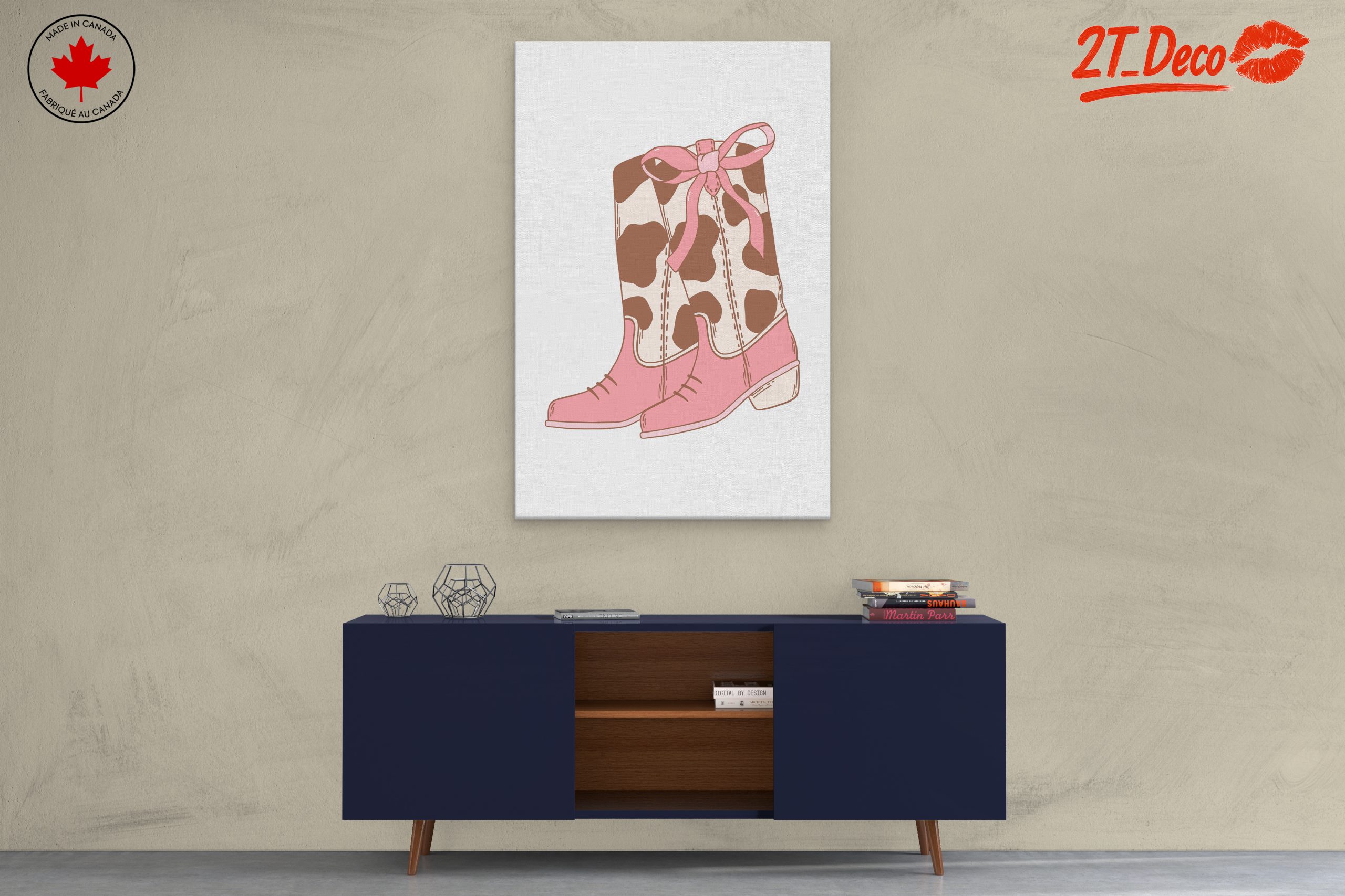 Whimsical Cowgirl Boots Illustration - Image 3