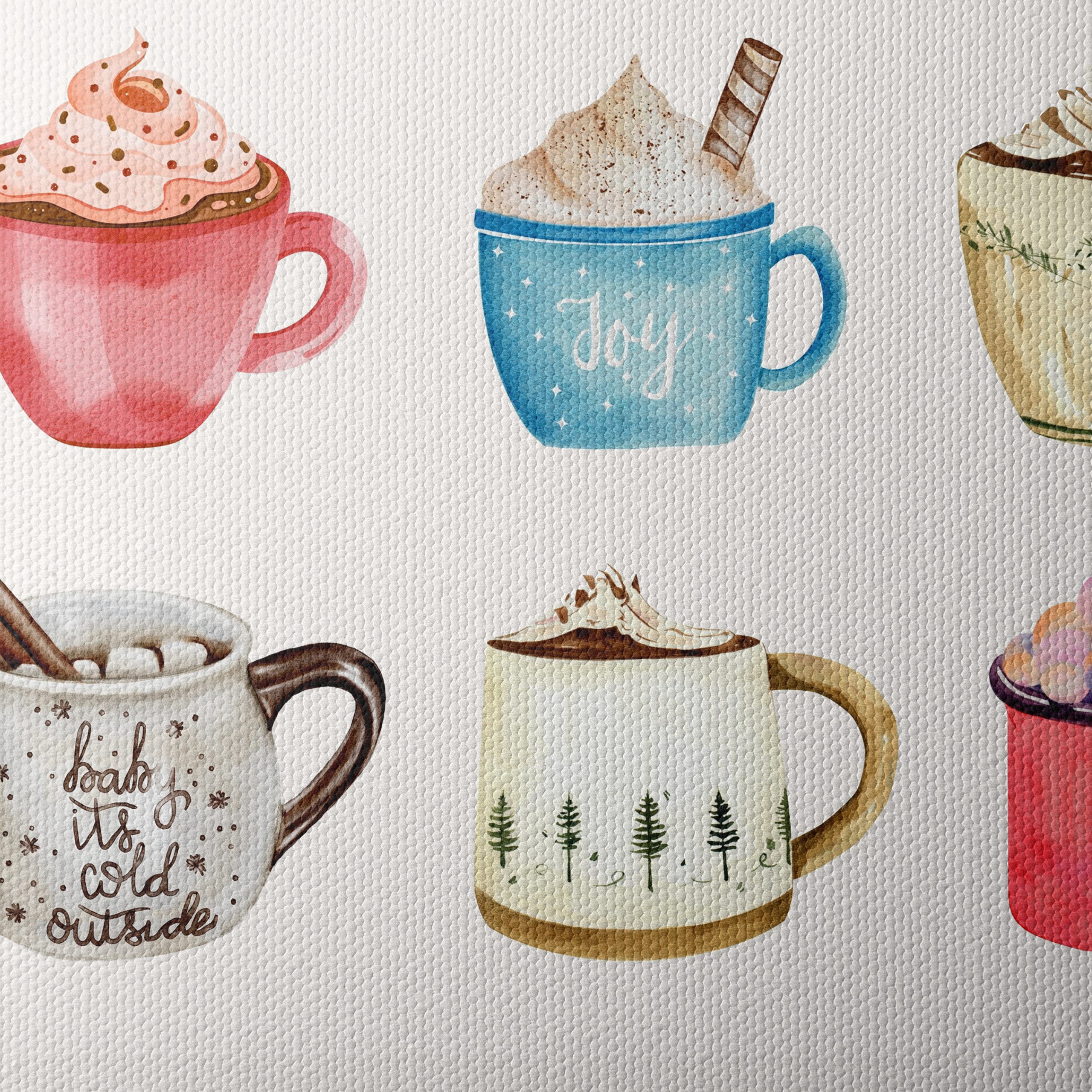 Colorful Seasonal Beverage Illustrations - Image 4