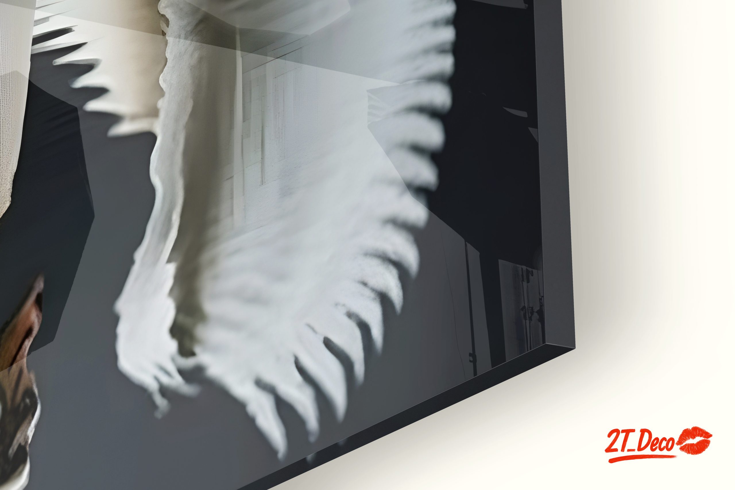 Elegant Swan with Wings Spread - Image 9