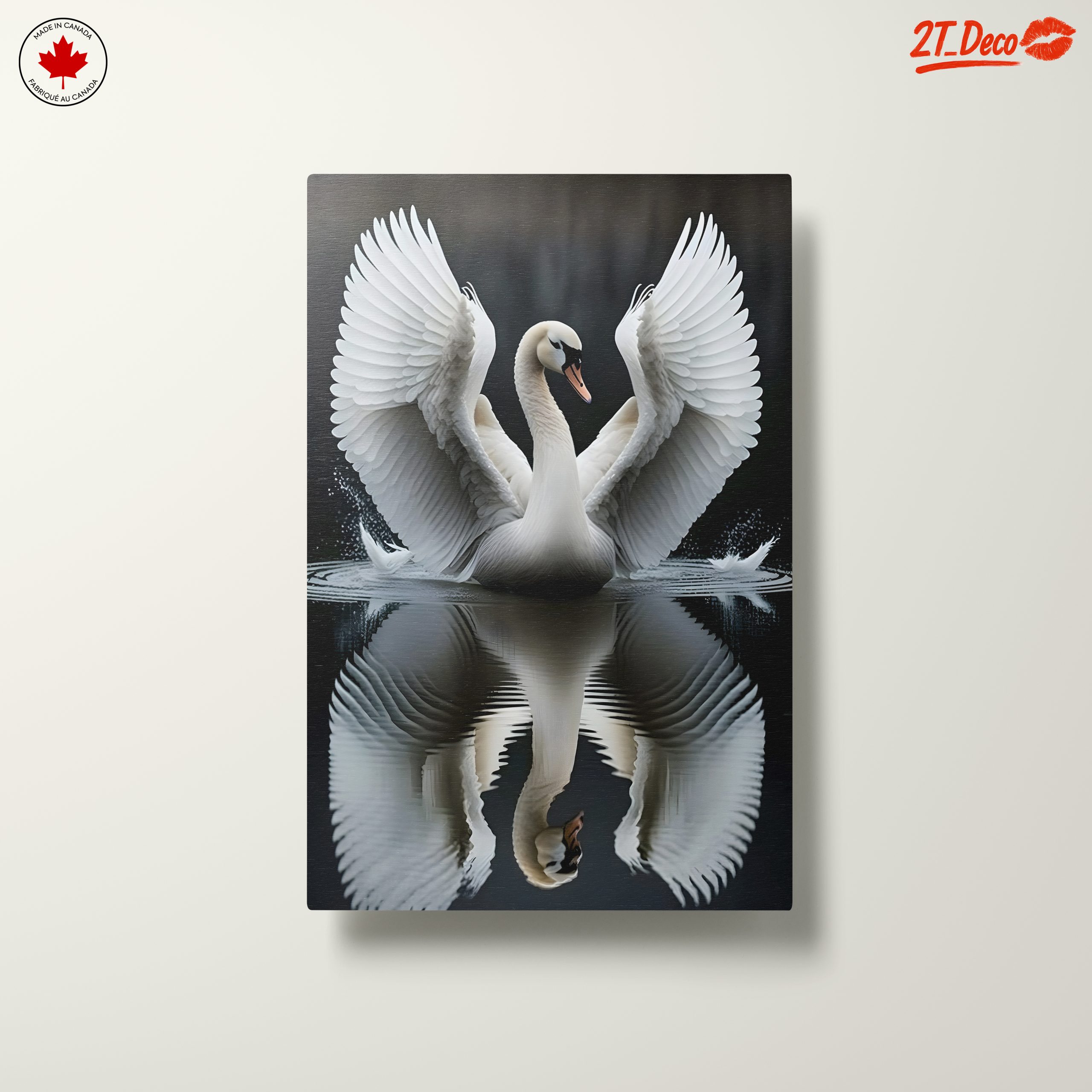 Elegant Swan with Wings Spread - Image 10