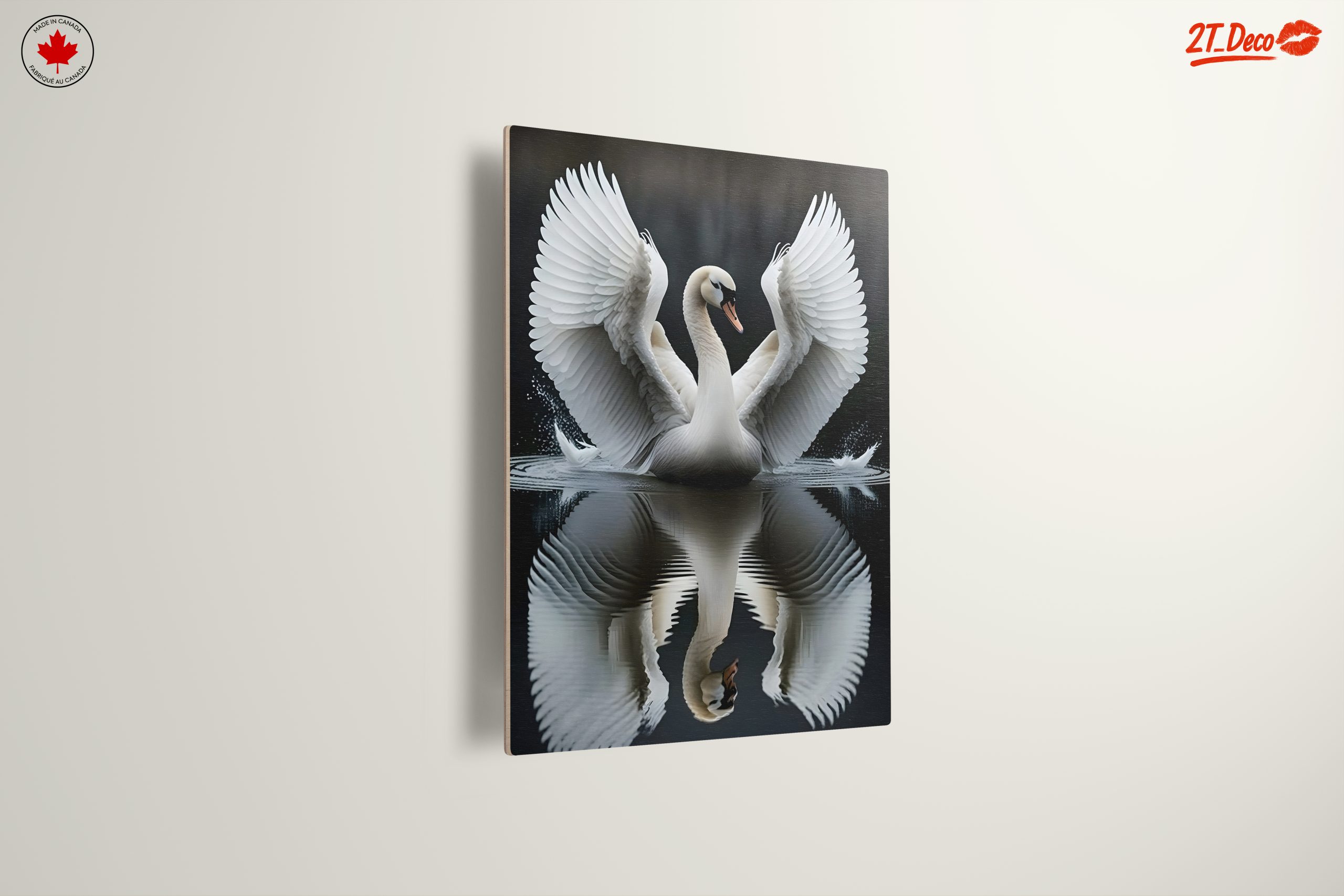Elegant Swan with Wings Spread - Image 13