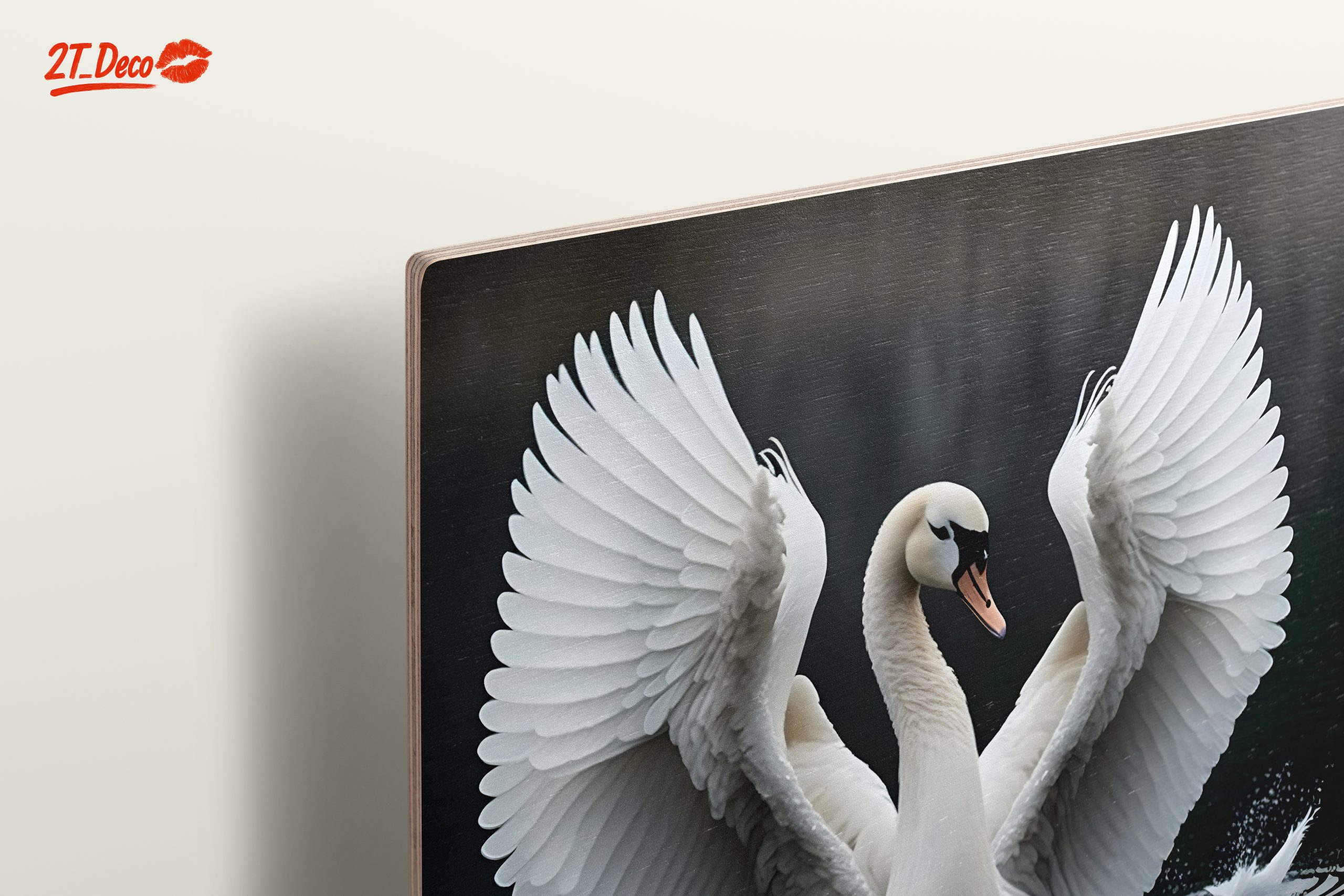 Elegant Swan with Wings Spread - Image 15