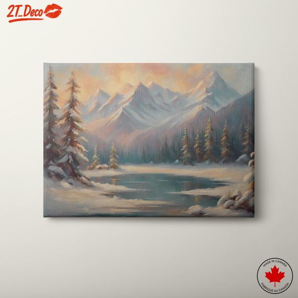 Mountain Lake Scene at Sunset