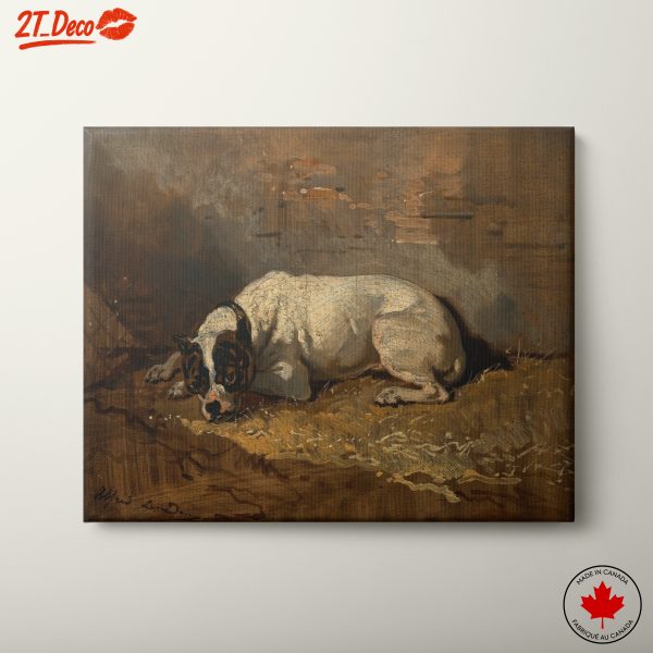 Artistic Dog Illustration in Warm Tones