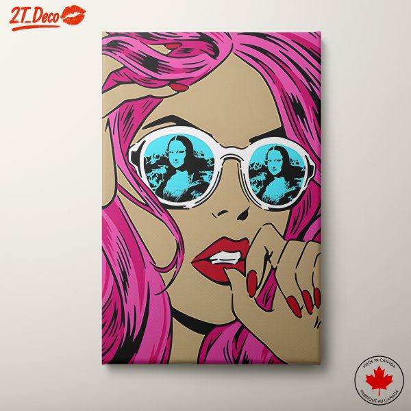 Stylish Pop Art Portrait with Vibrant Colors