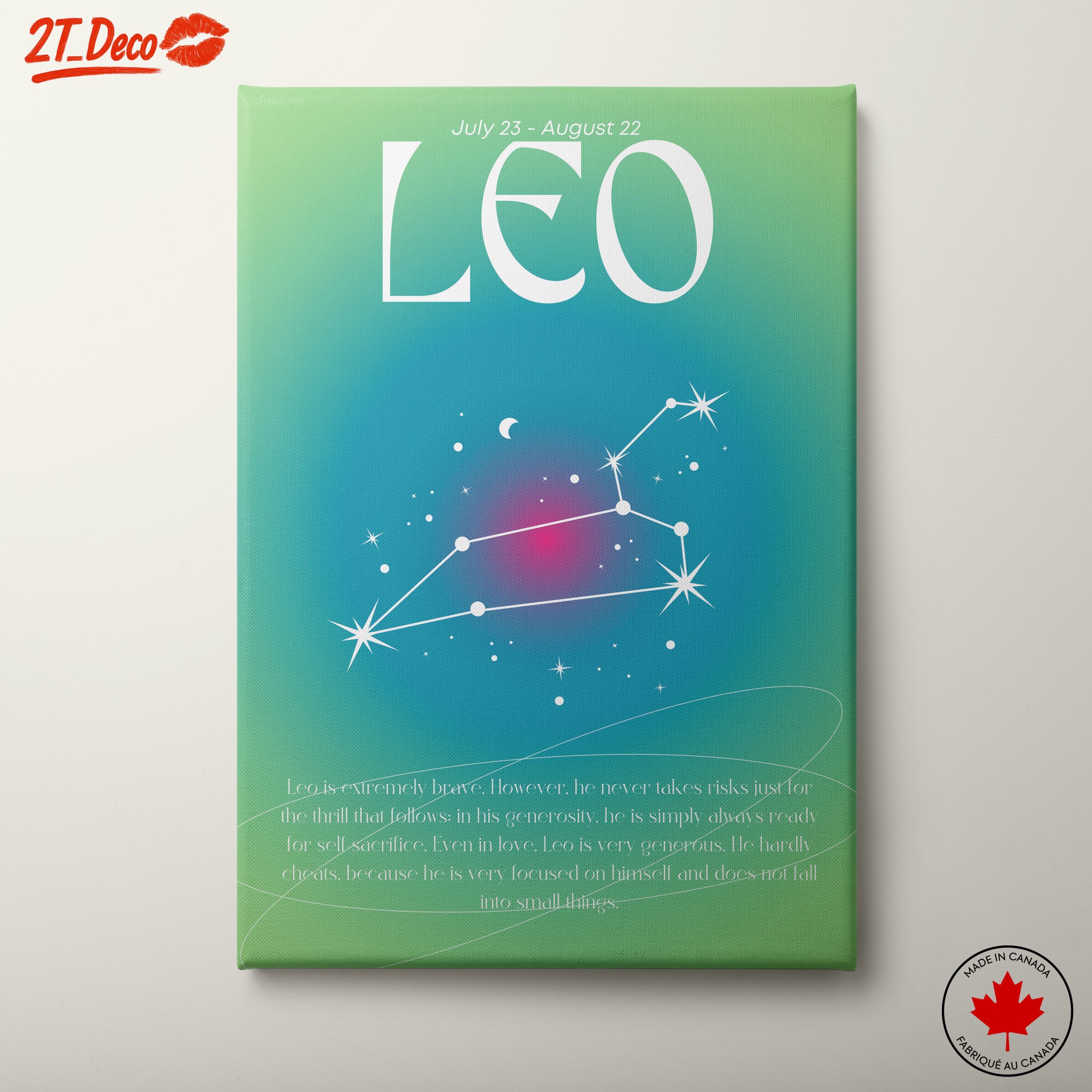 Leo Zodiac Star Sign Art