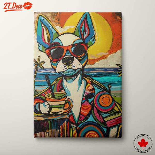 Colorful Whimsical Dog Artwork