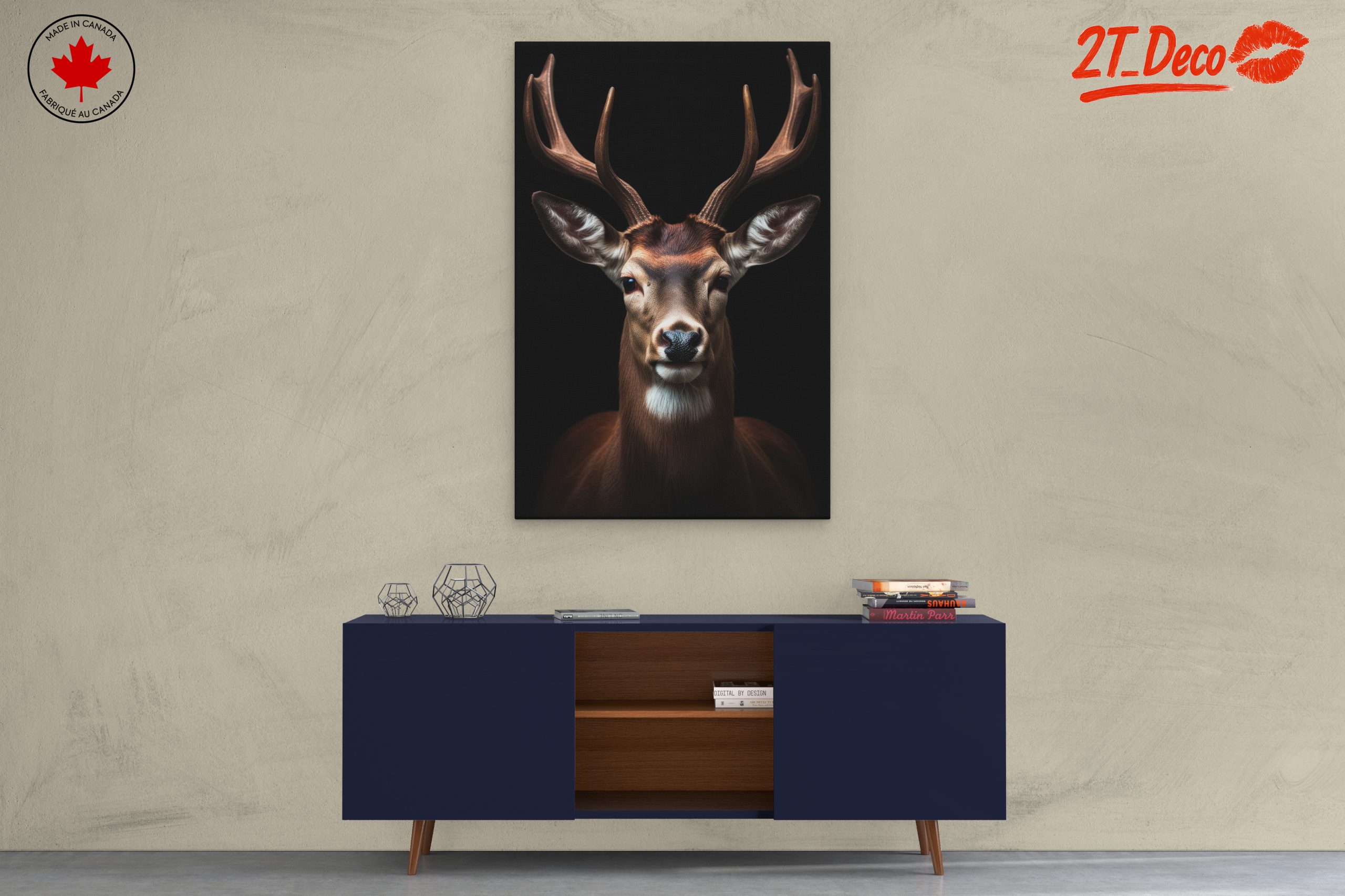Majestic Deer Portrait for Home Decoration - Image 3