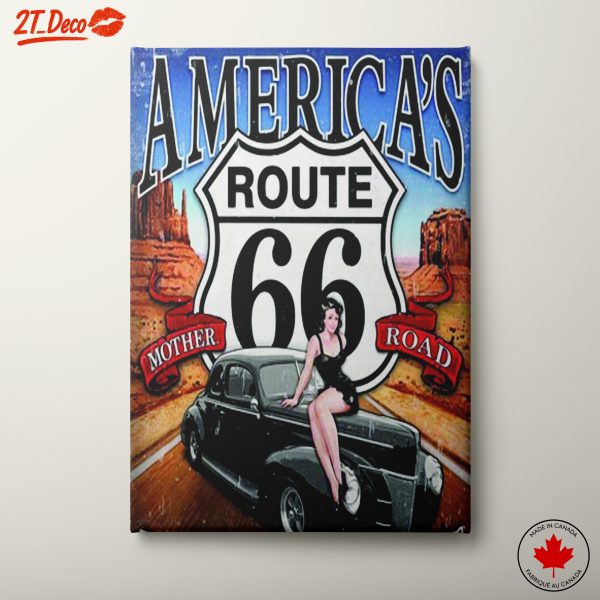 America's Route 66 Classic Car Art