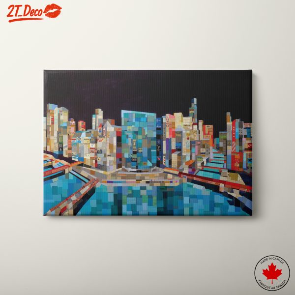 Dynamic Cityscape Abstract Art