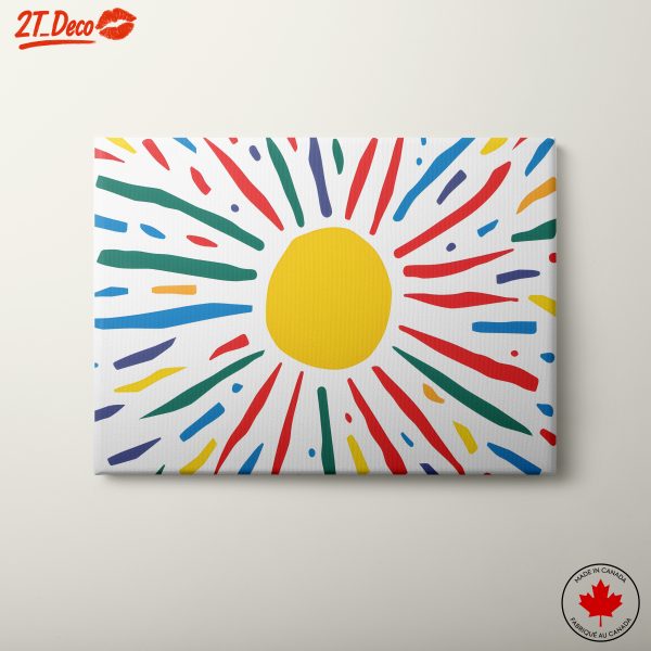 Vibrant Sunburst Geometric Art for Home