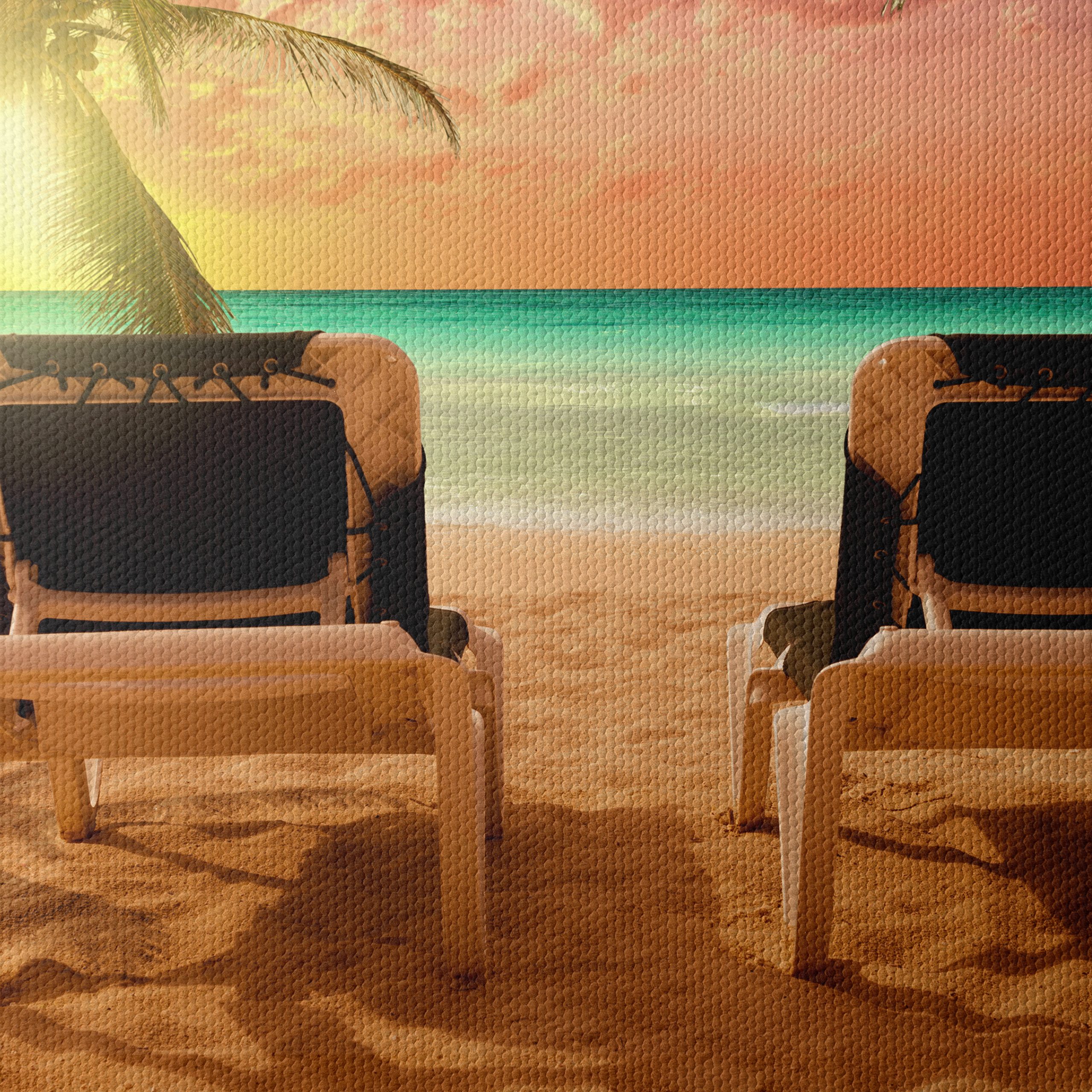 Coastal Beach Sunset with Palm Trees - Image 4