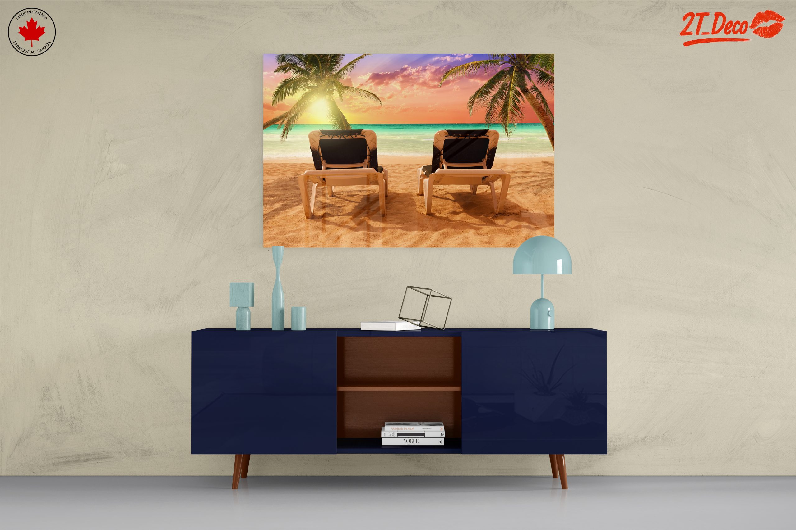 Coastal Beach Sunset with Palm Trees - Image 8