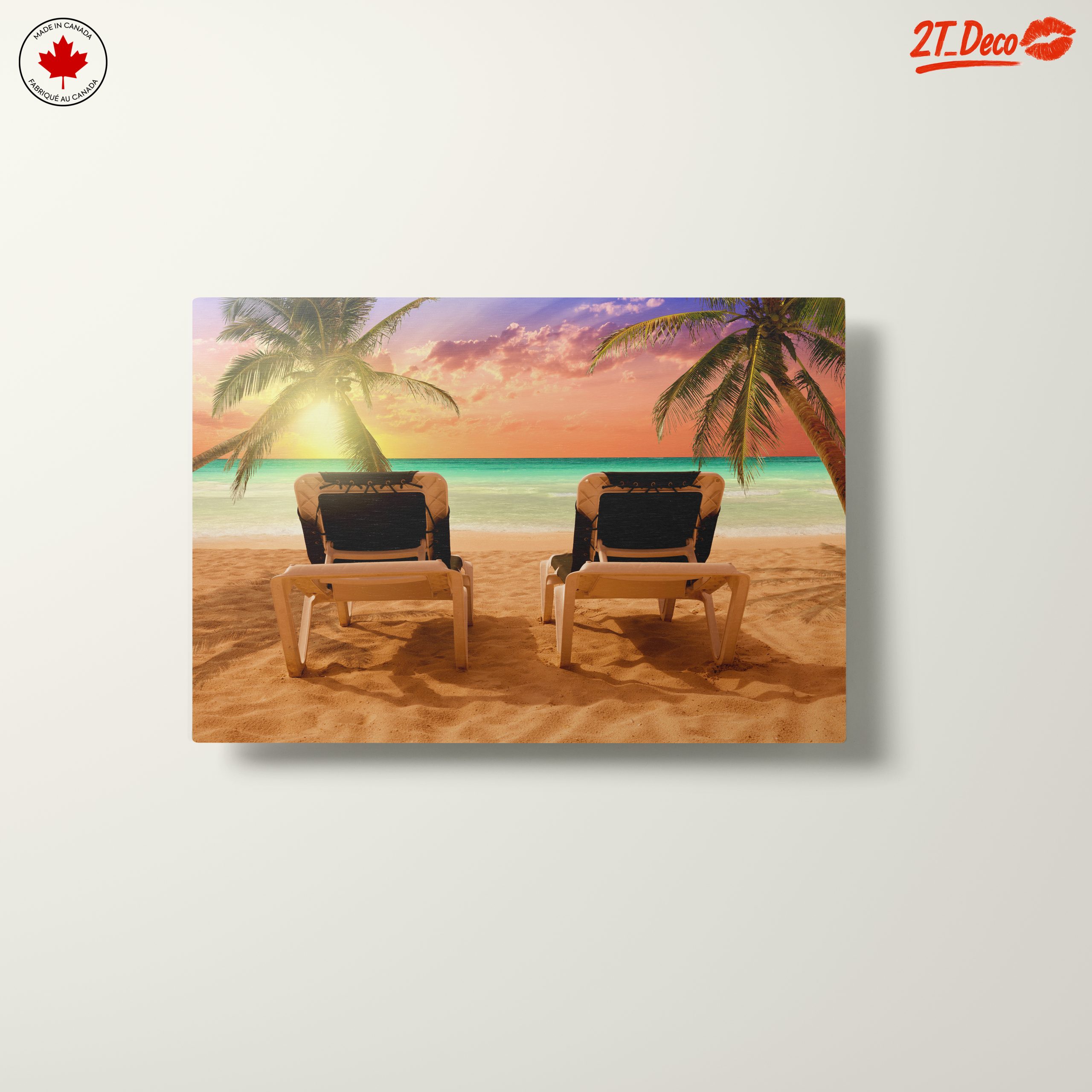 Coastal Beach Sunset with Palm Trees - Image 10