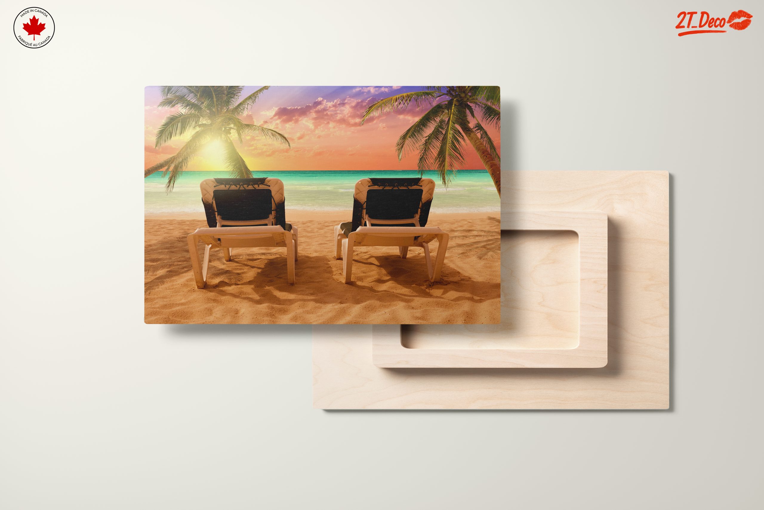 Coastal Beach Sunset with Palm Trees - Image 11