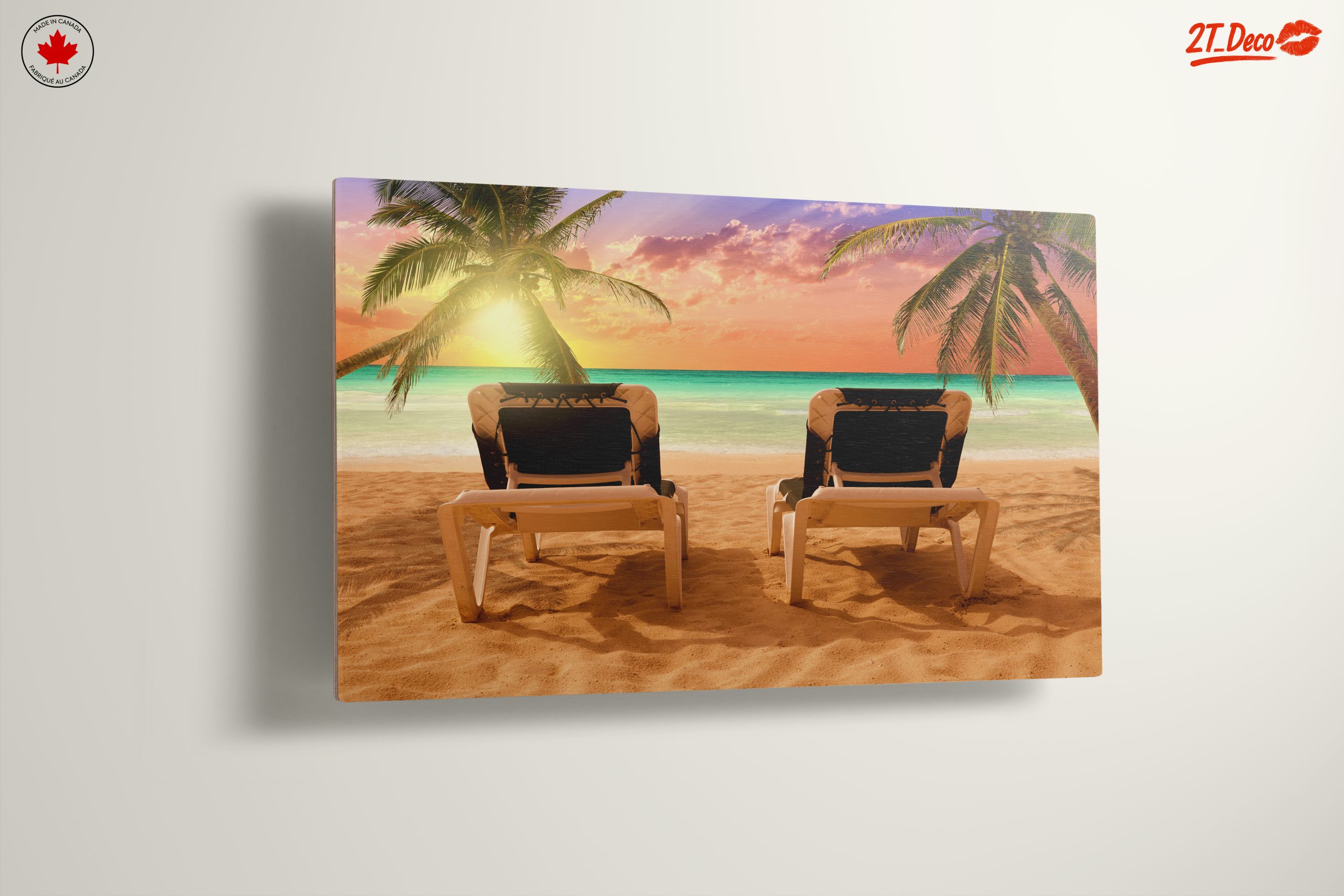 Coastal Beach Sunset with Palm Trees - Image 13