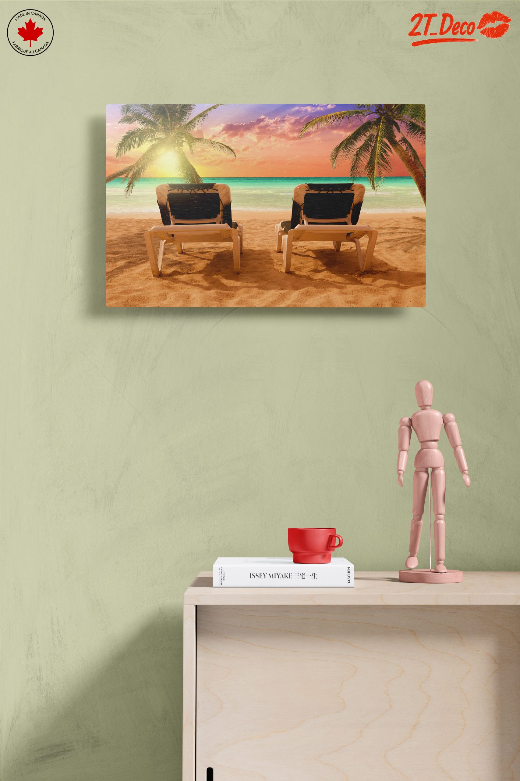 Coastal Beach Sunset with Palm Trees - Image 14