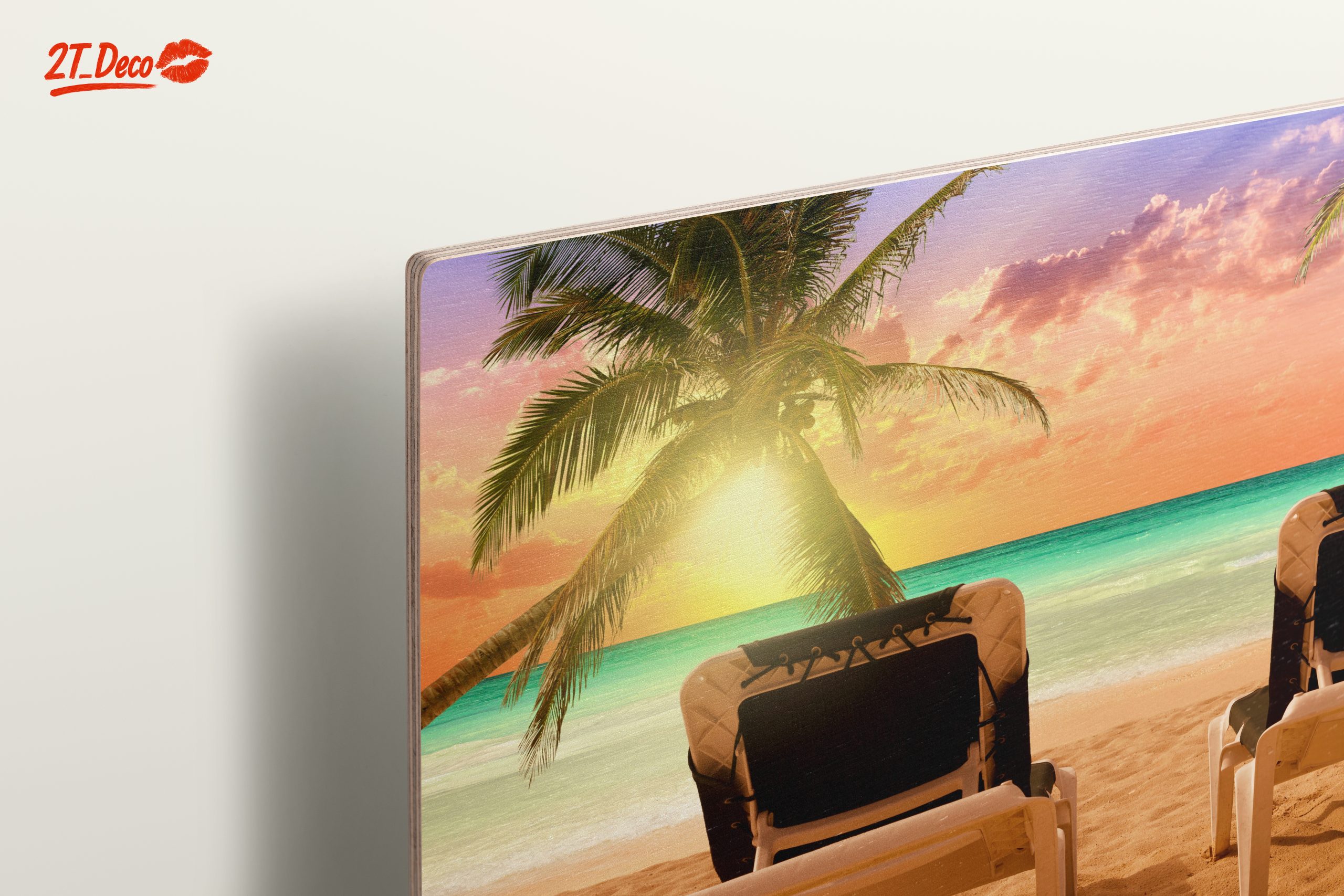 Coastal Beach Sunset with Palm Trees - Image 15