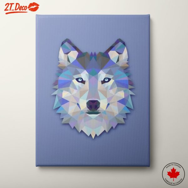Stylized Geometric Wolf Art