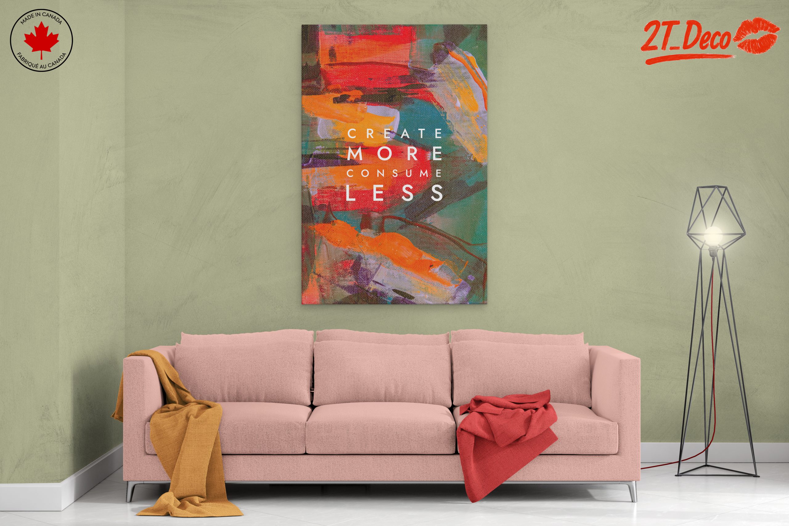 Create More Consume Less Abstract Artwork - Image 2
