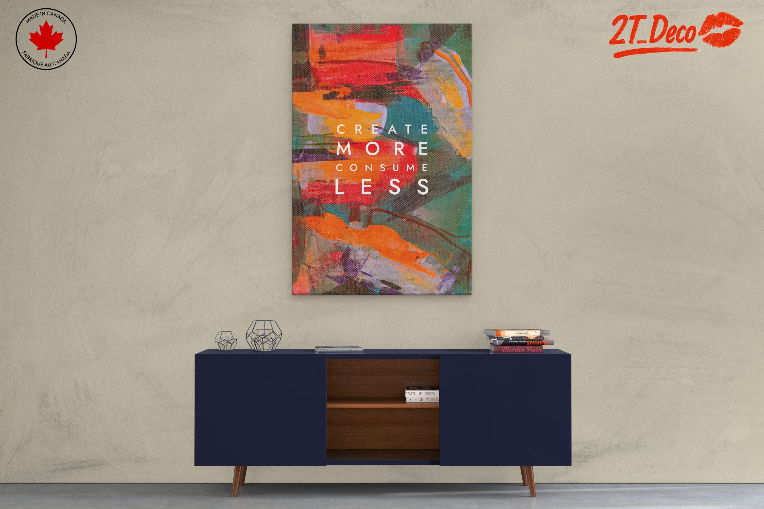 Create More Consume Less Abstract Artwork - Image 3