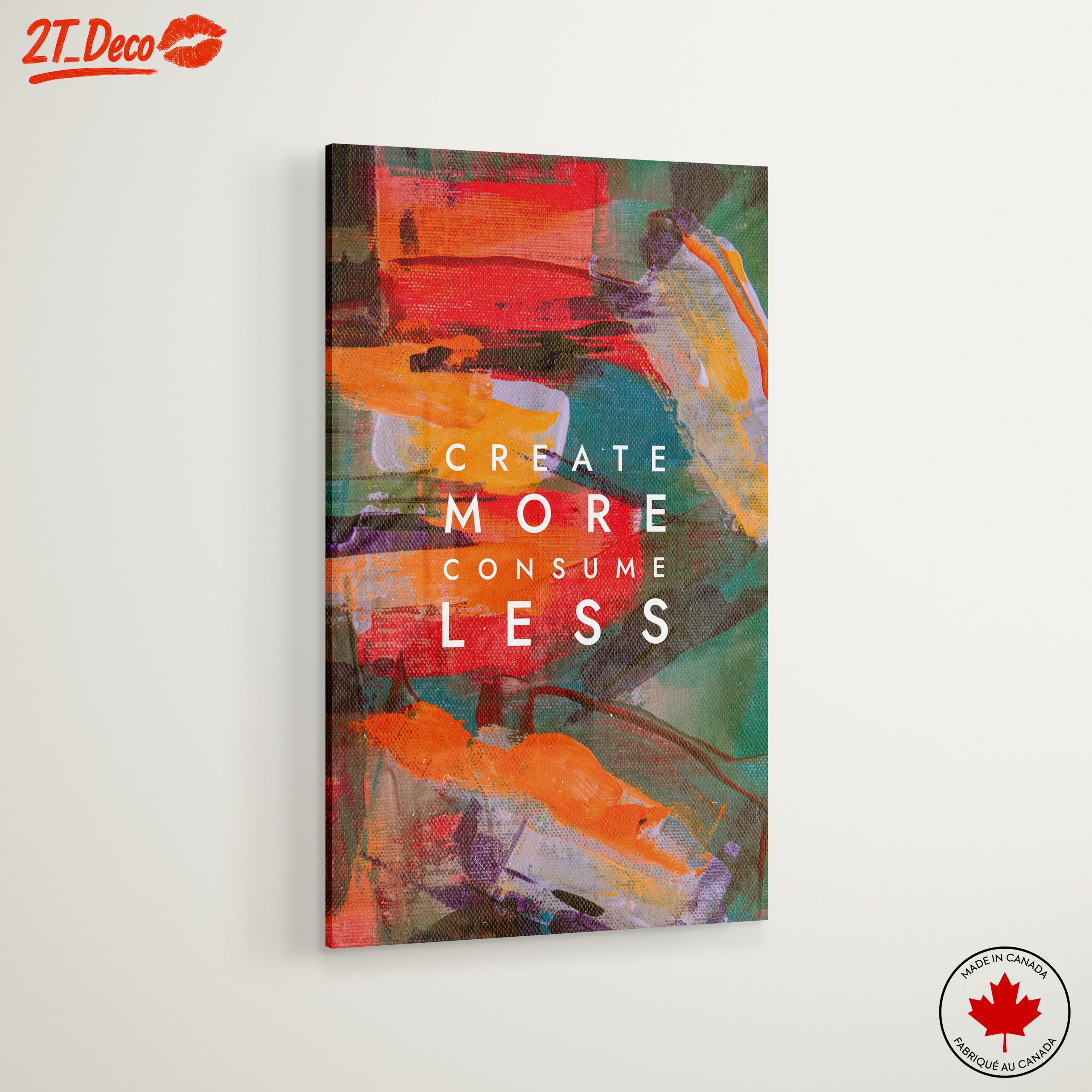 Create More Consume Less Abstract Artwork - Image 6