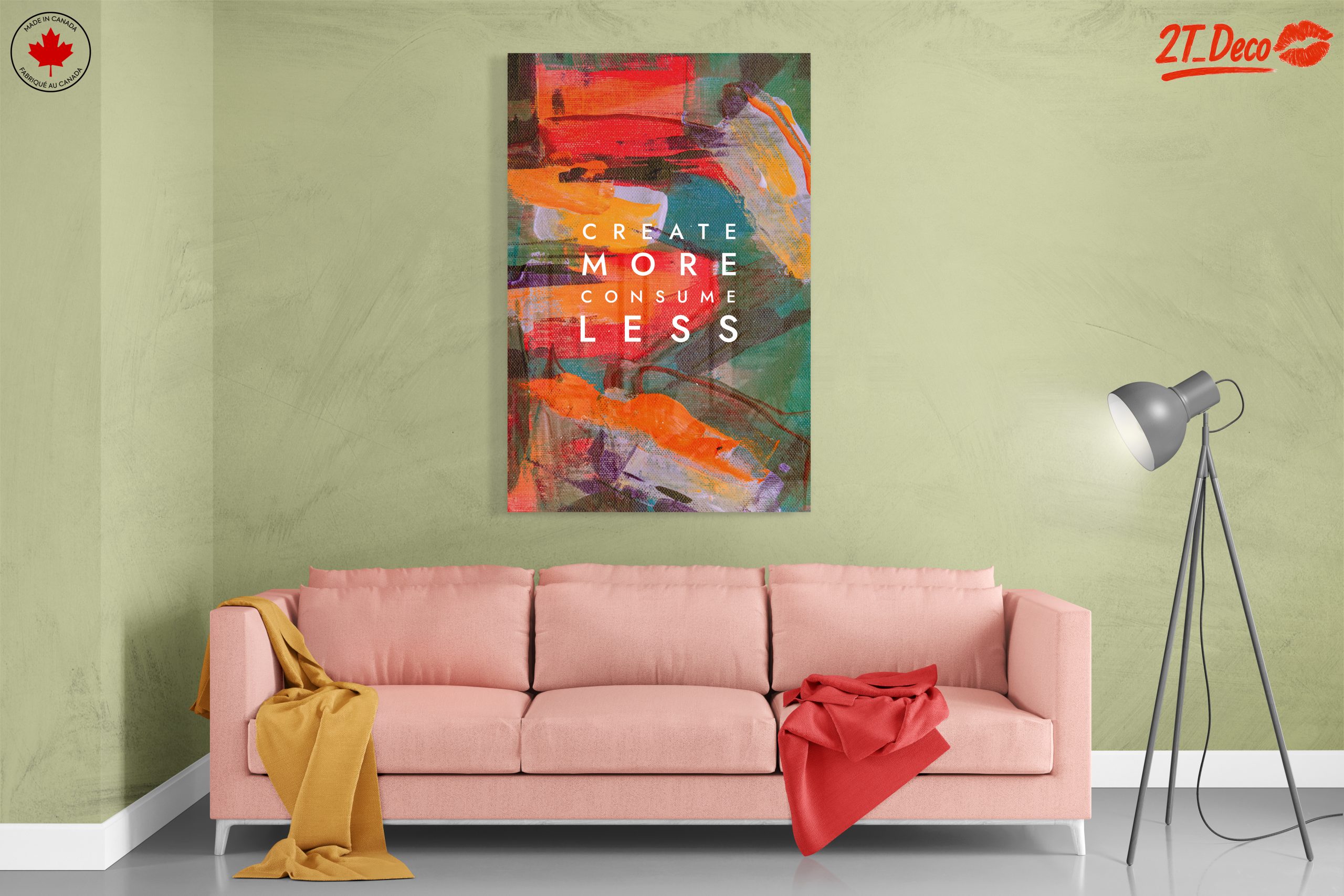 Create More Consume Less Abstract Artwork - Image 7