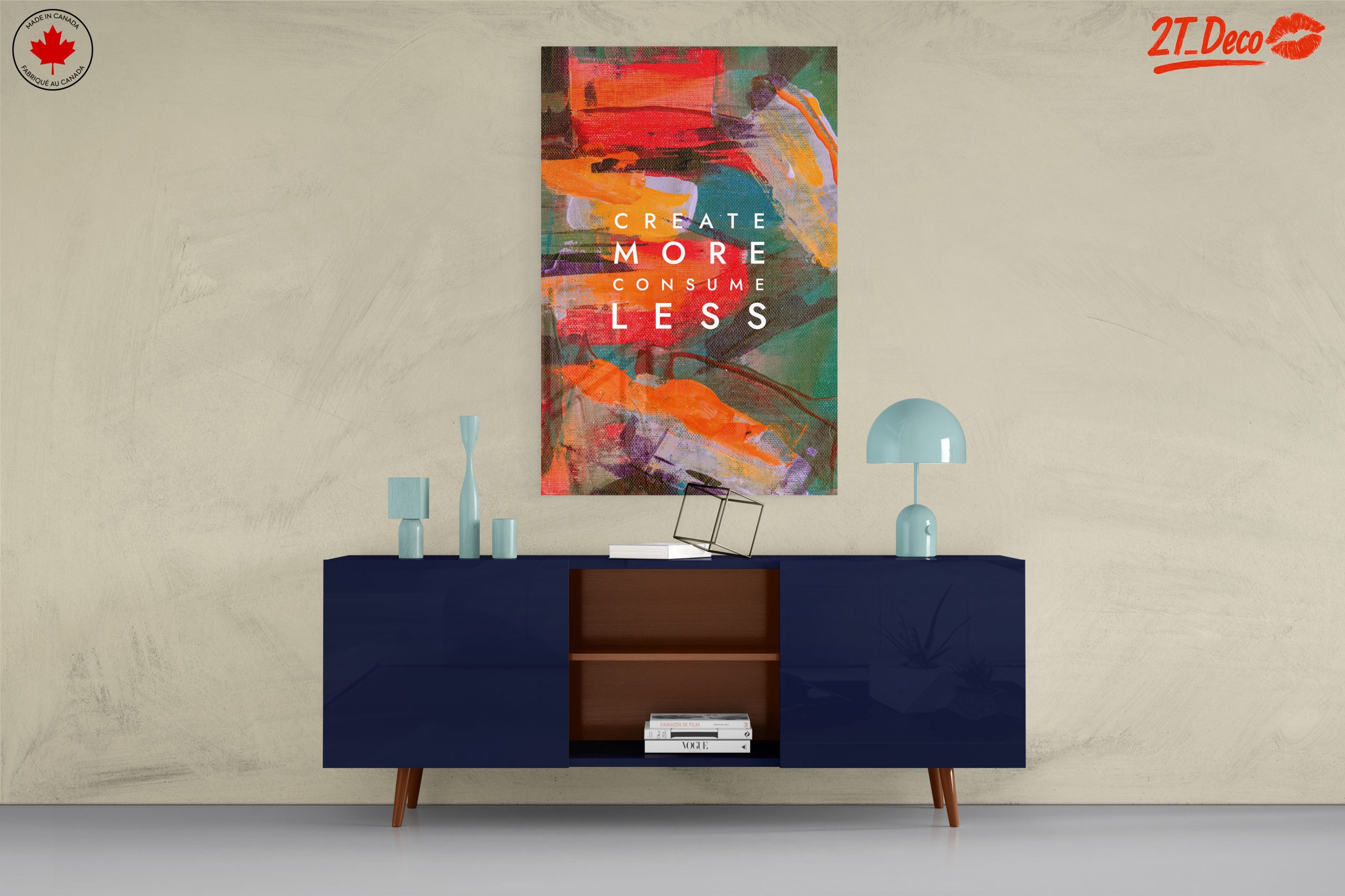 Create More Consume Less Abstract Artwork - Image 8