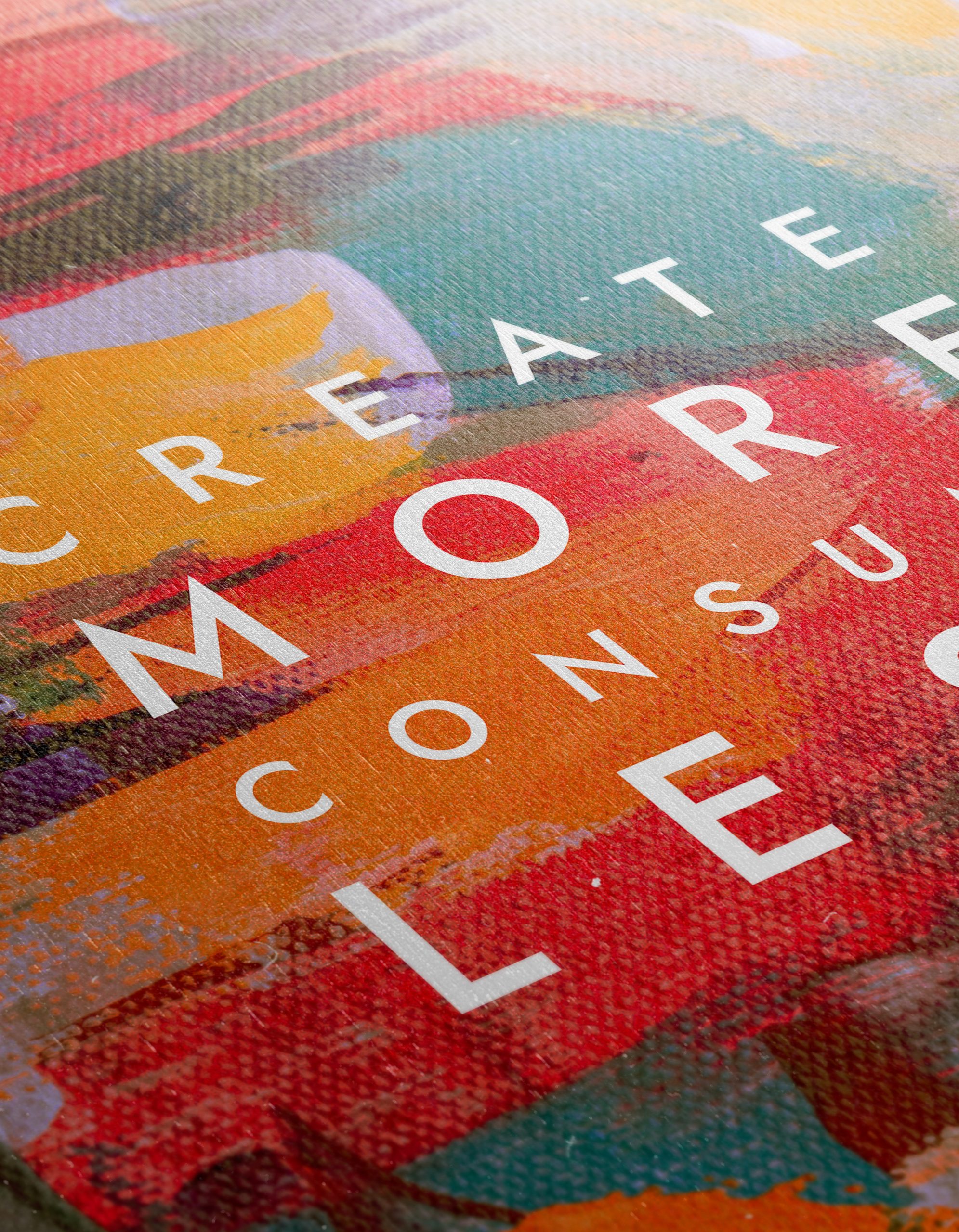 Create More Consume Less Abstract Artwork - Image 12