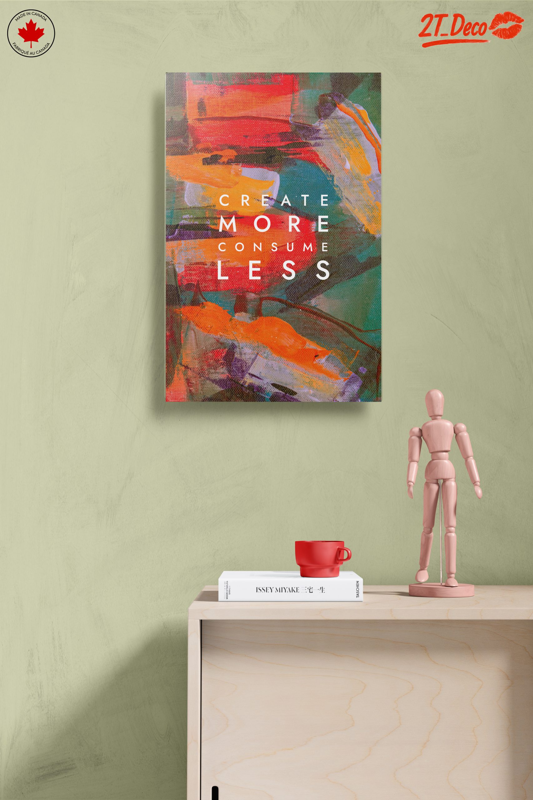 Create More Consume Less Abstract Artwork - Image 14
