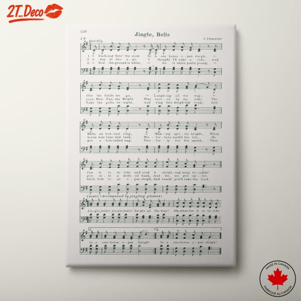 Jingle Bells Musical Art for Christmas