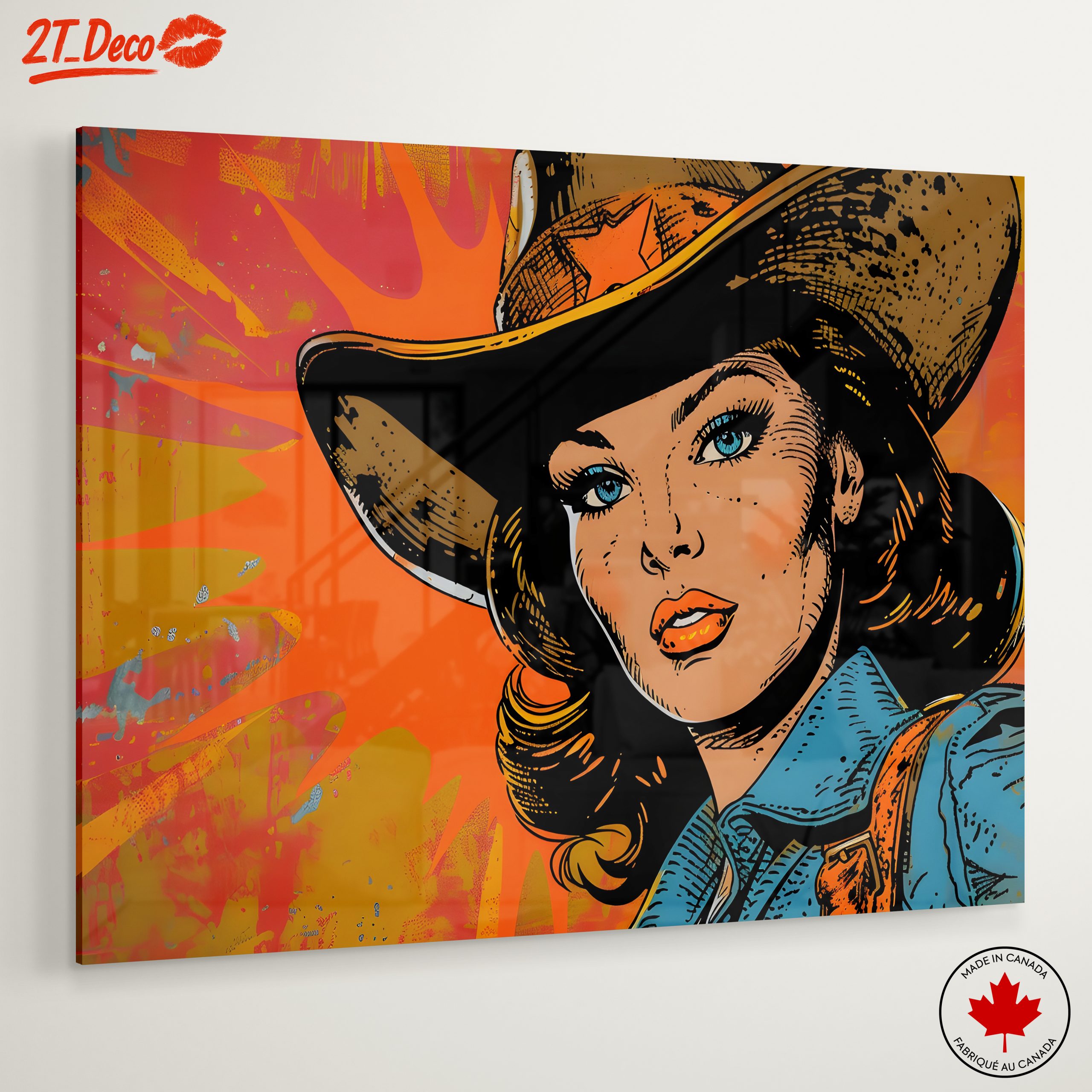 Vintage Cowgirl Style Pop Art - Image 6