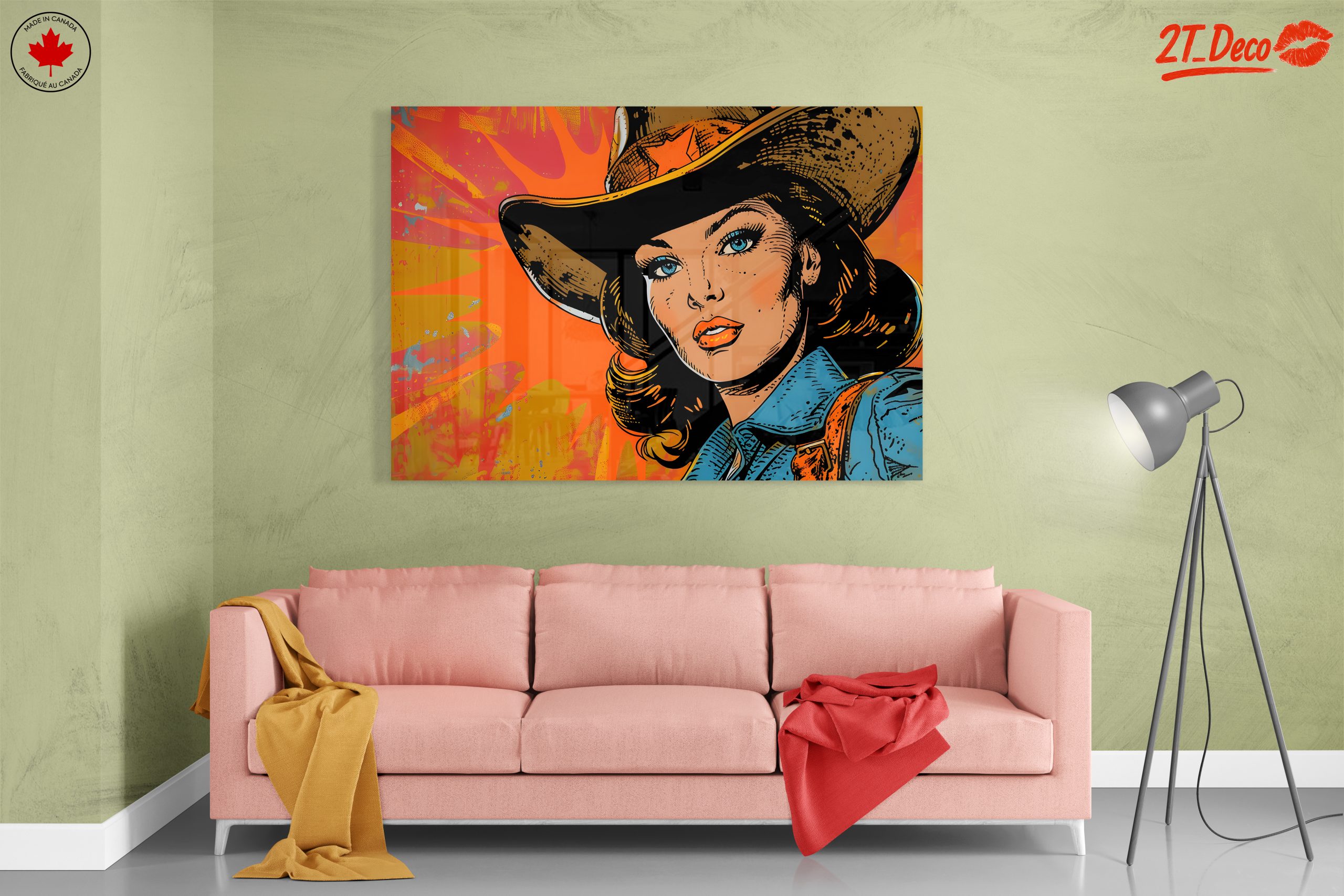 Vintage Cowgirl Style Pop Art - Image 7