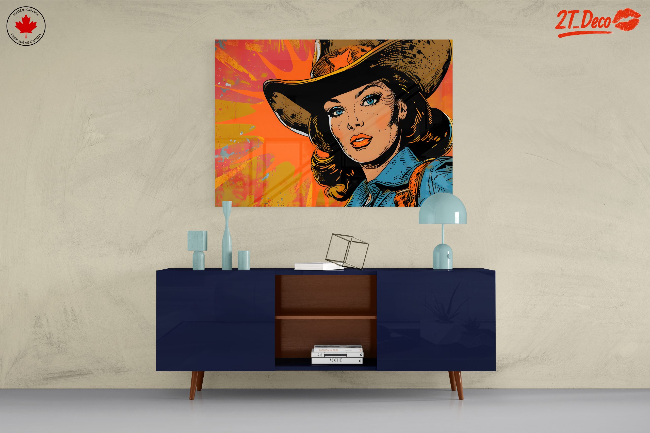 Vintage Cowgirl Style Pop Art - Image 8