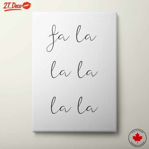 Fa La La Typography for Home Decor