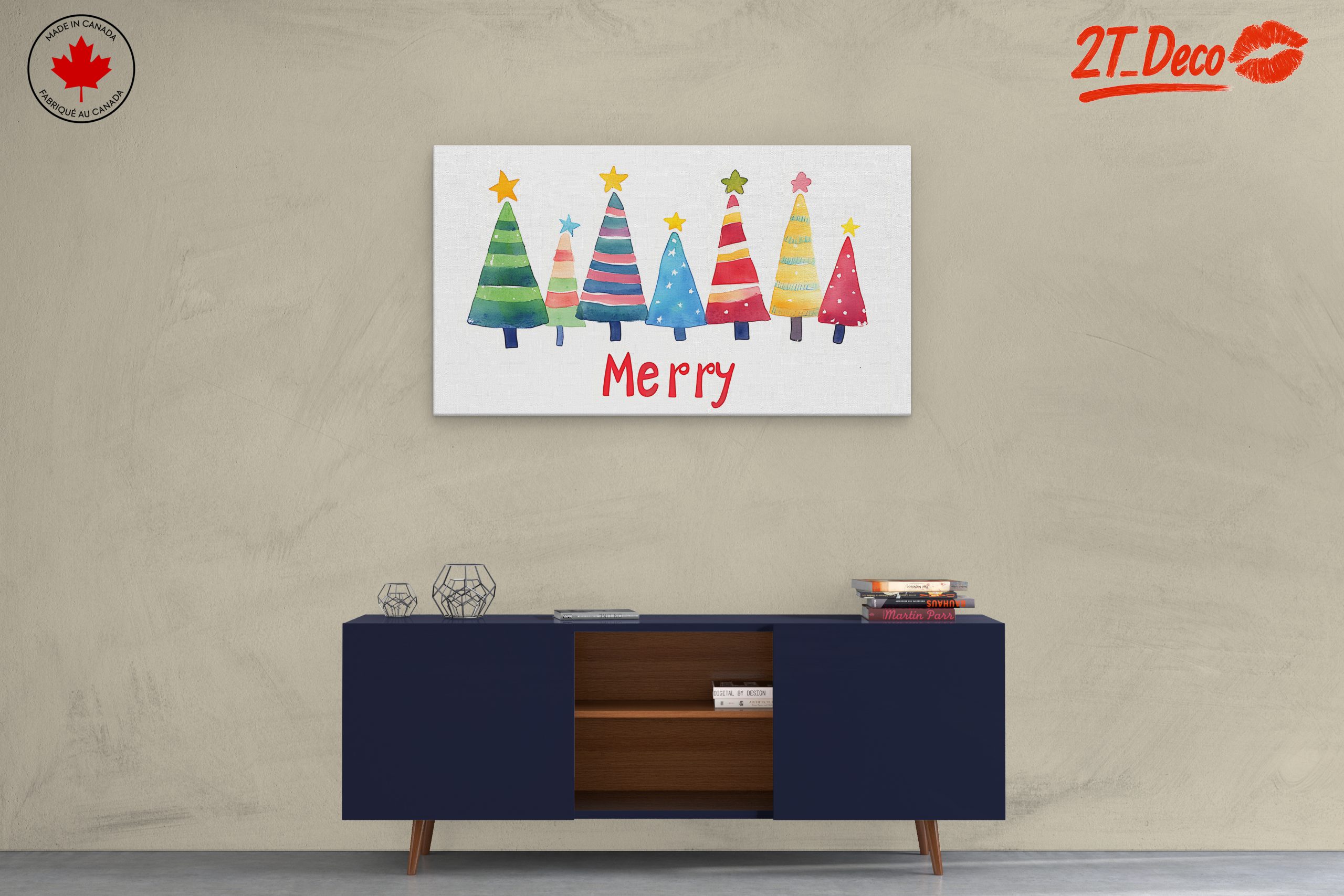 Colorful Christmas Trees in Festive Style - Image 3