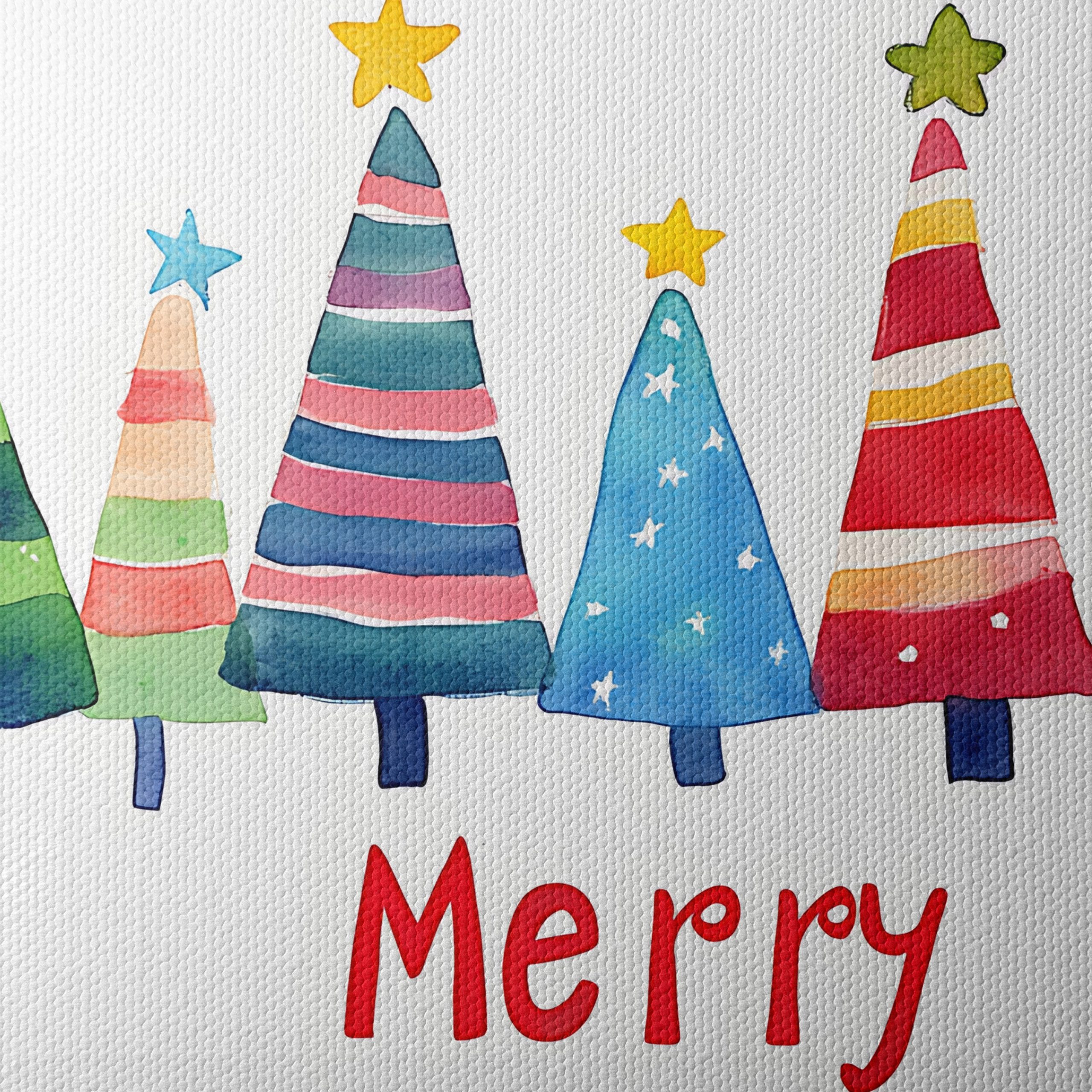 Colorful Christmas Trees in Festive Style - Image 4