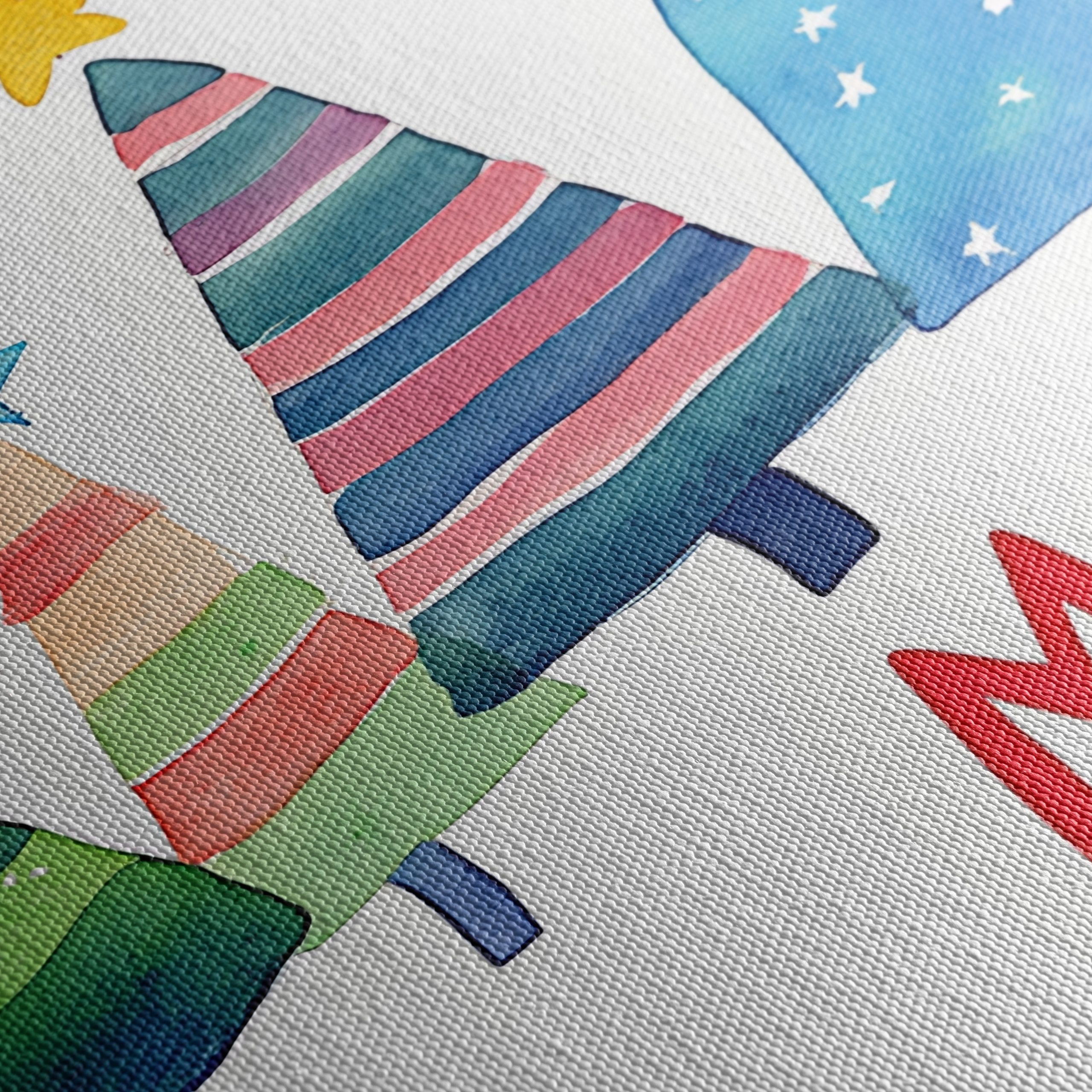 Colorful Christmas Trees in Festive Style - Image 5