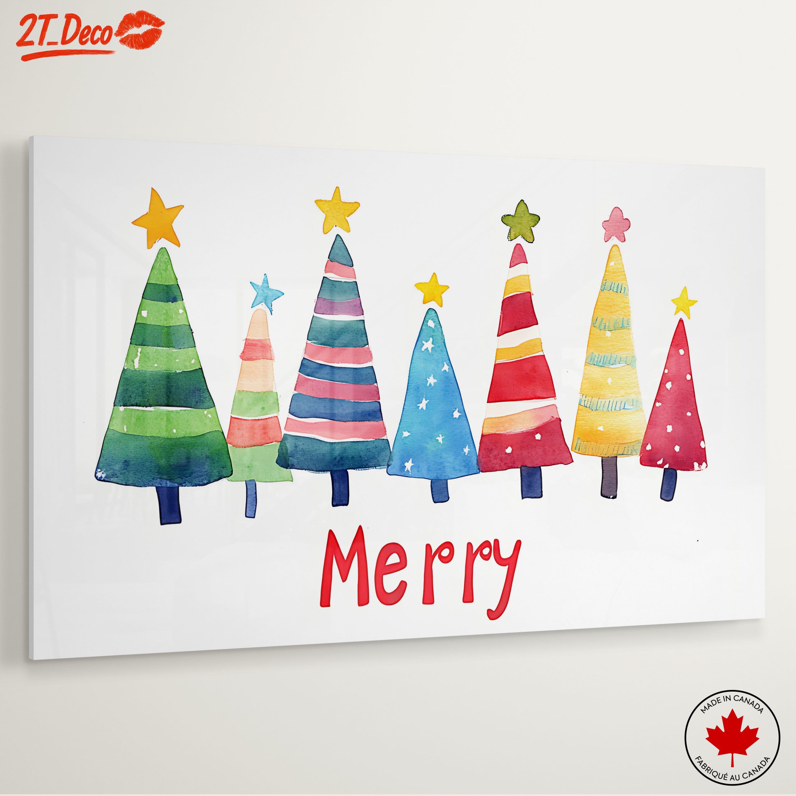 Colorful Christmas Trees in Festive Style - Image 6
