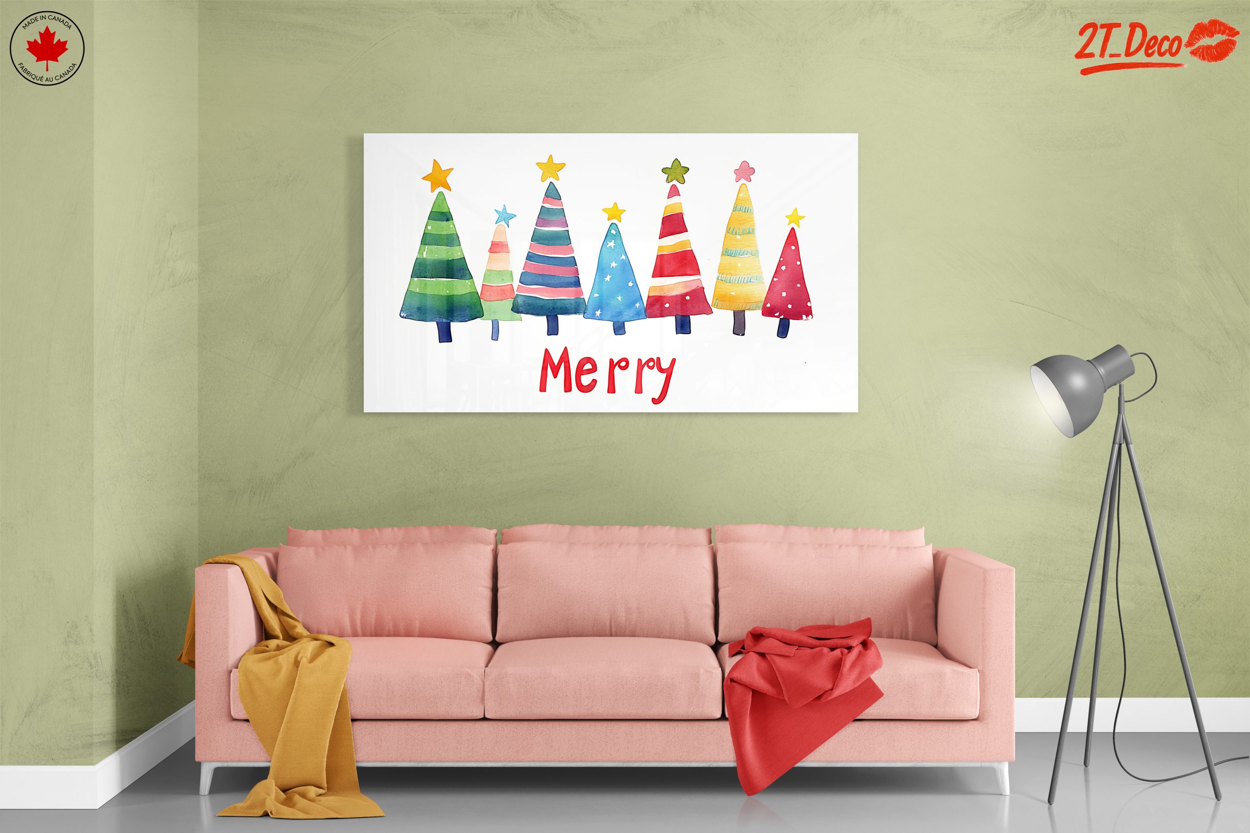 Colorful Christmas Trees in Festive Style - Image 7