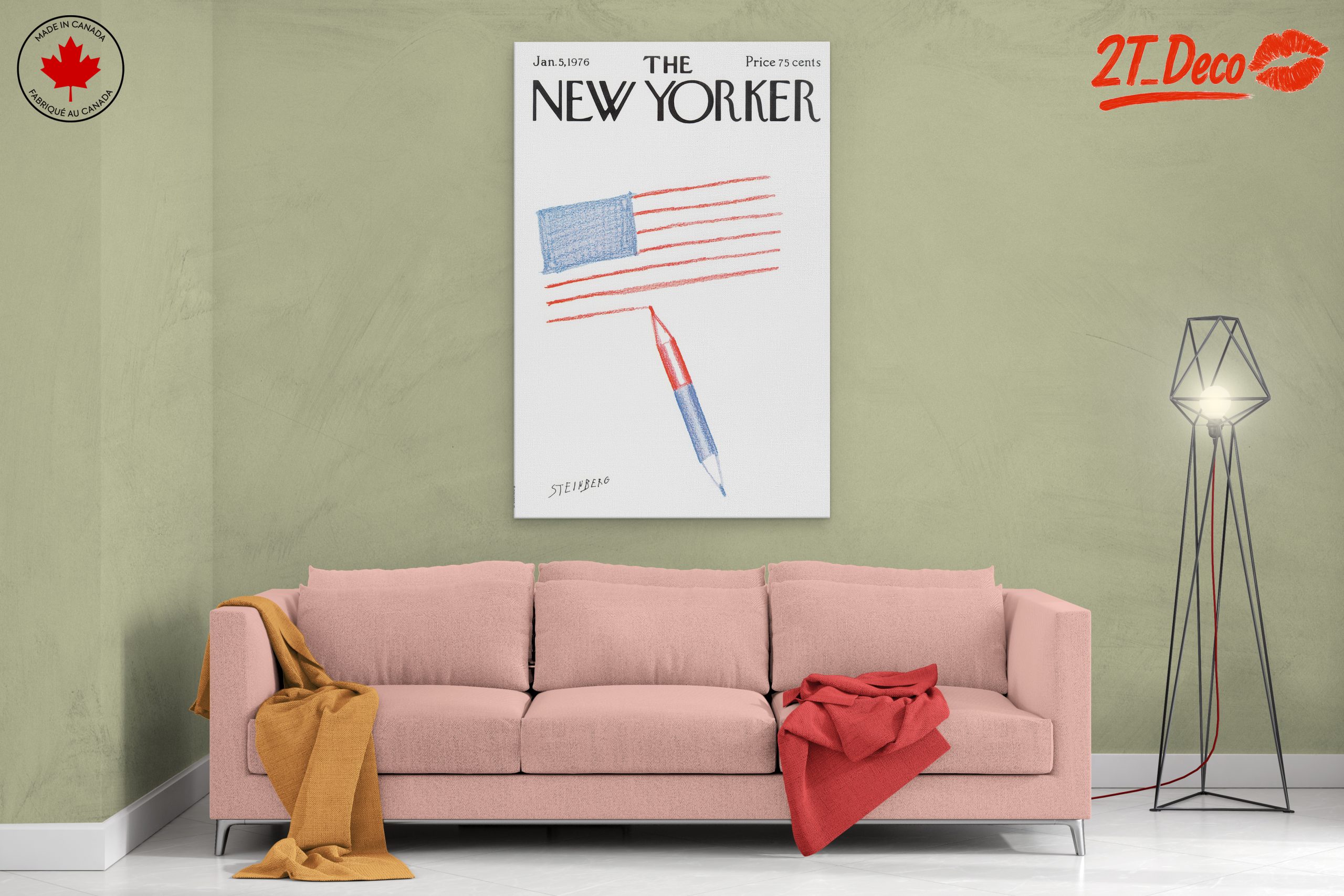 The New Yorker Cover January 1976 Art - Image 2