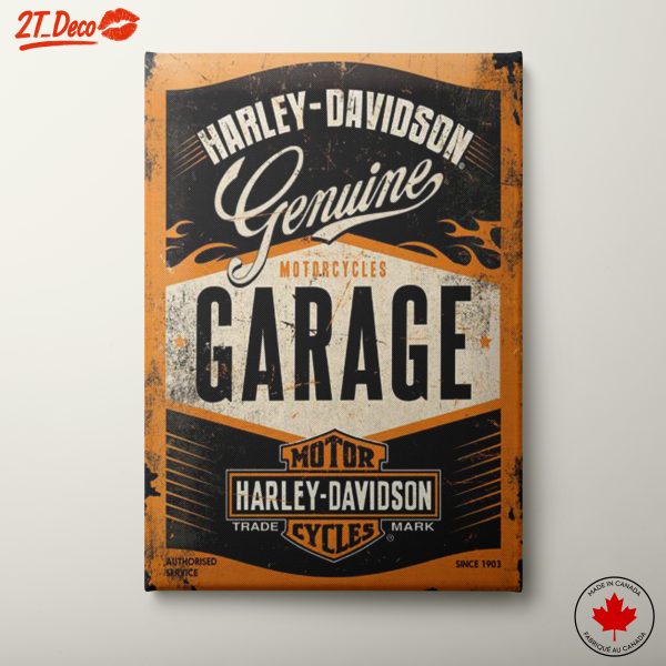 Harley Davidson Garage Sign Art