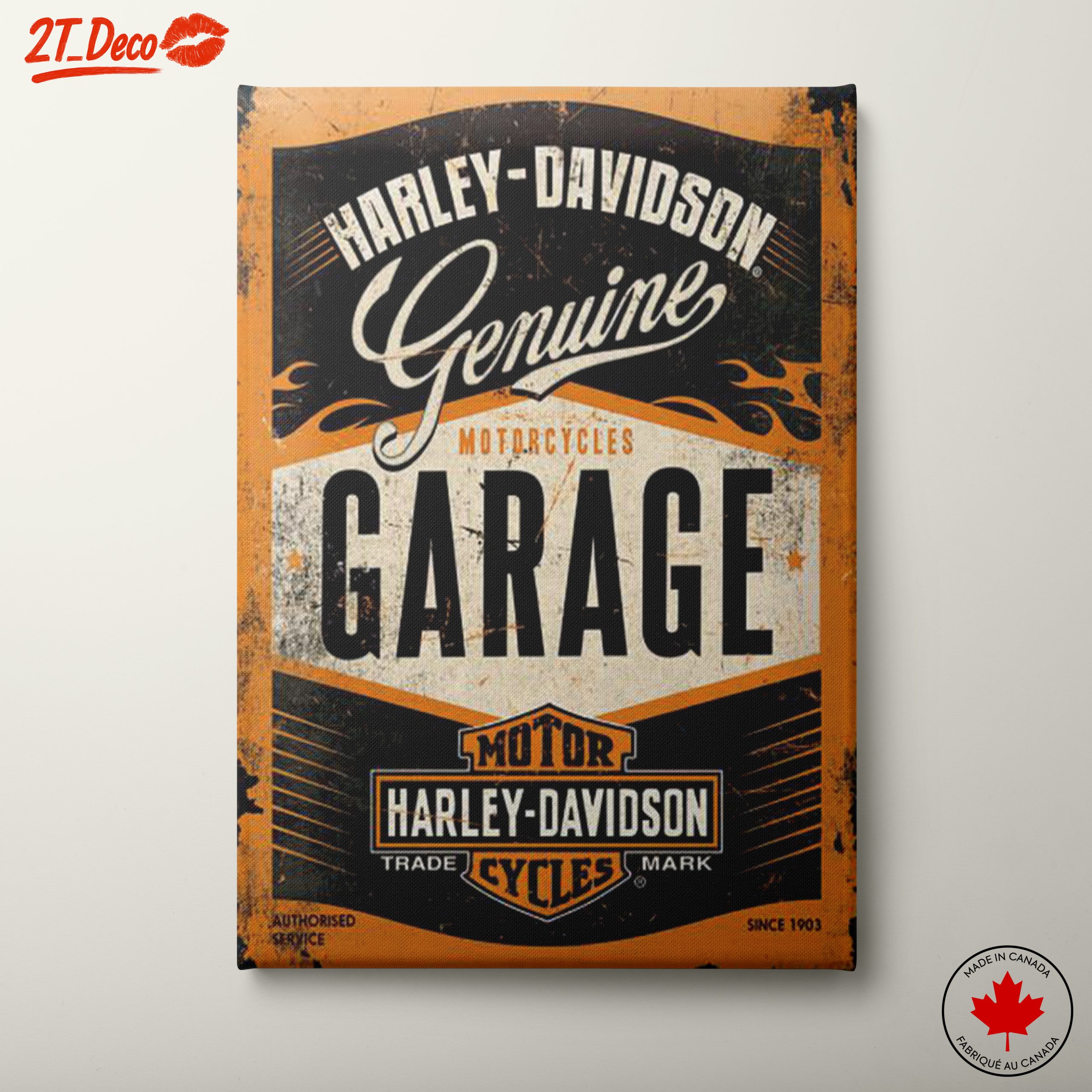 Harley Davidson Garage Sign Art