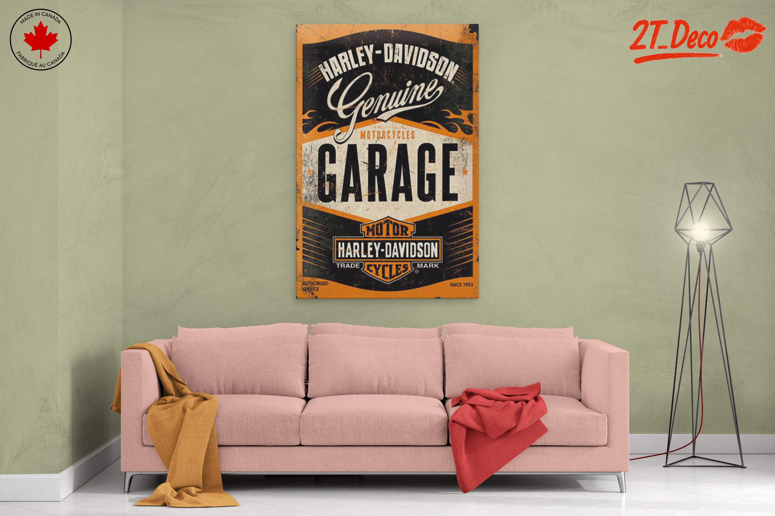 Harley Davidson Garage Sign Art - Image 2