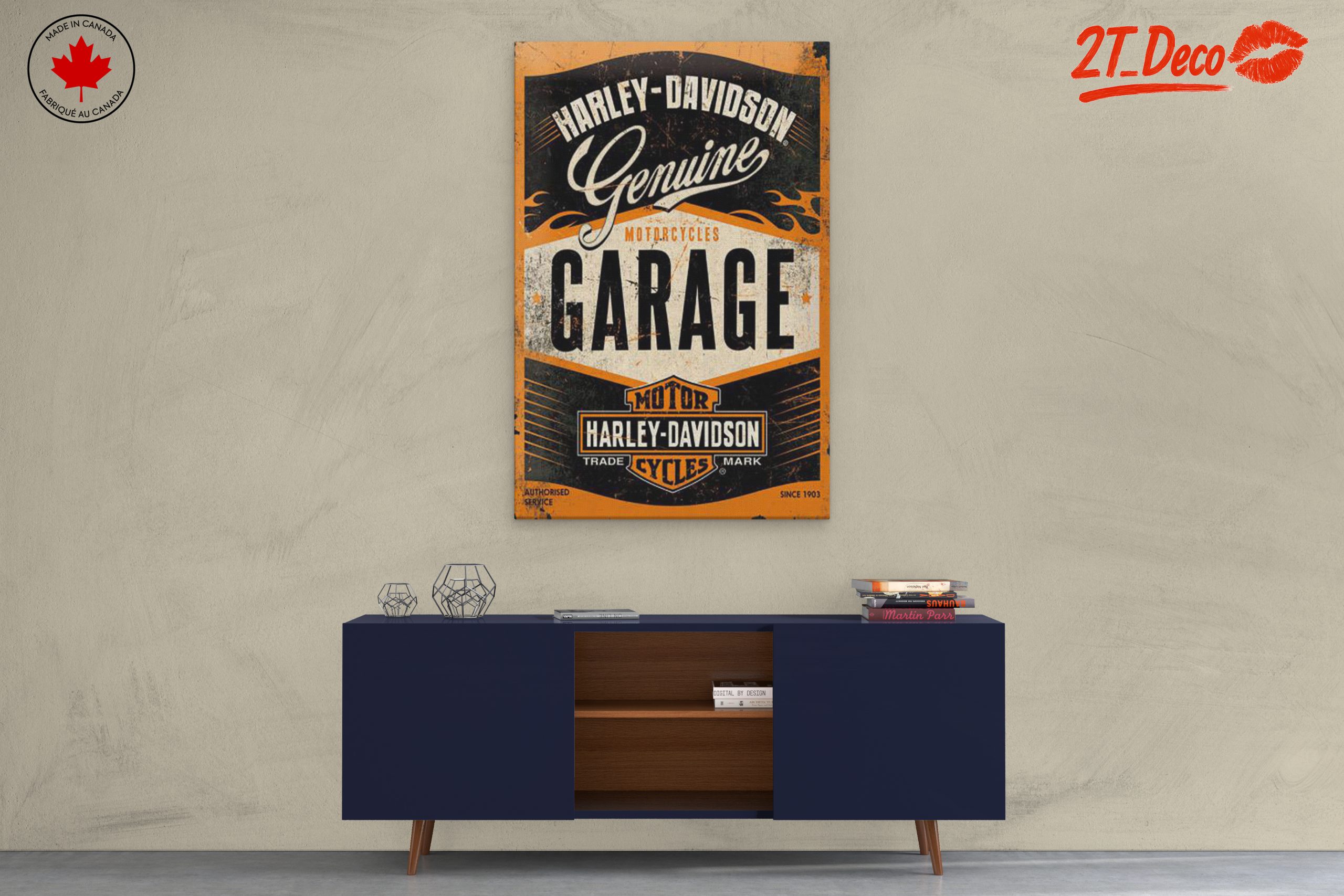 Harley Davidson Garage Sign Art - Image 3