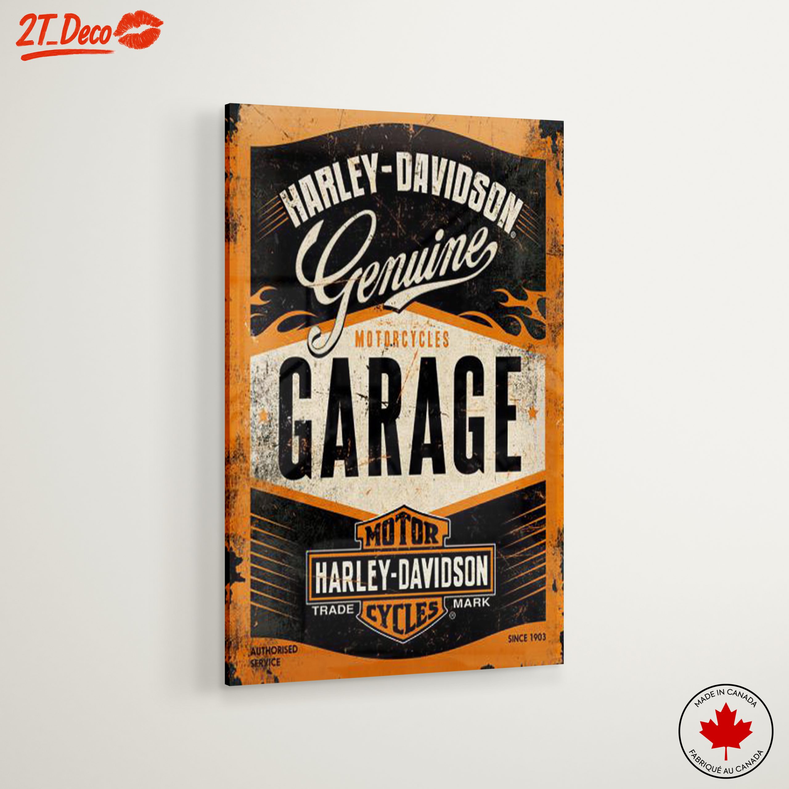 Harley Davidson Garage Sign Art - Image 6